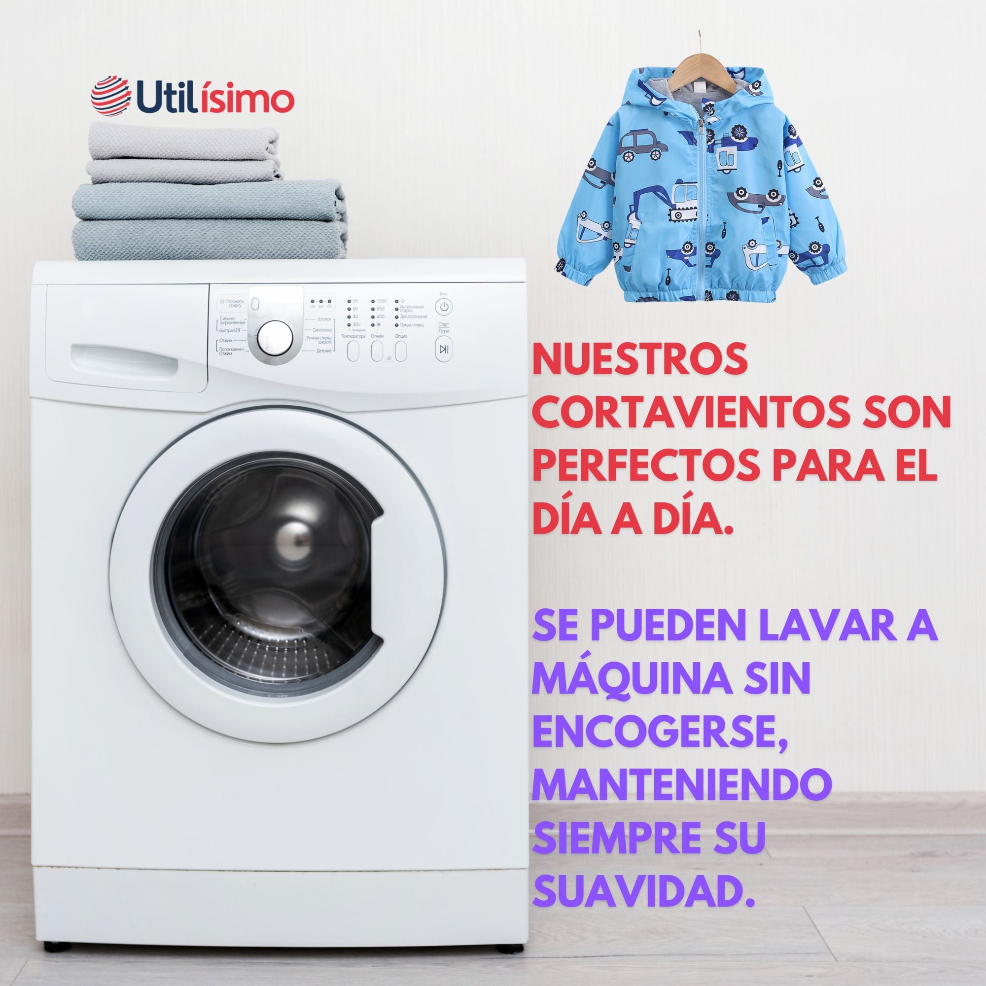 CORTAVIENTO IMPERMEABLE CHAQUETA ESTAMPADO NIÑO Y BEBÉ JUMP KIDS BLUE CARS - 7