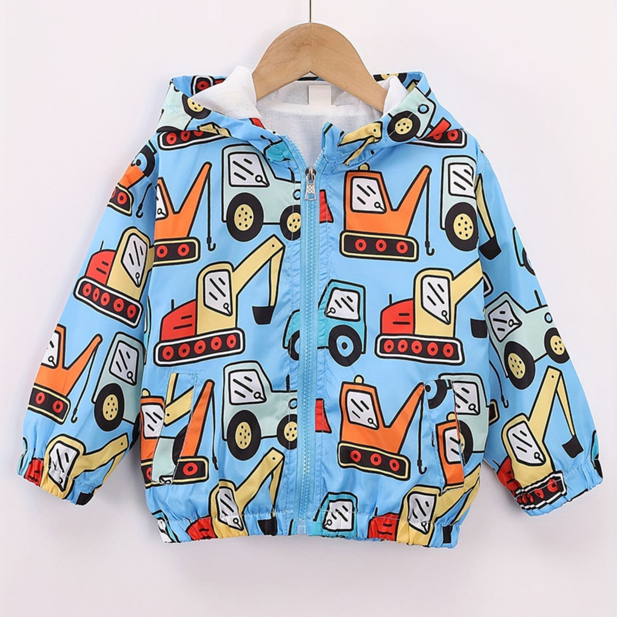 CORTAVIENTO IMPERMEABLE CHAQUETA ESTAMPADO NIÑO Y BEBÉ JUMP KIDS BLUE MACHINES - 1