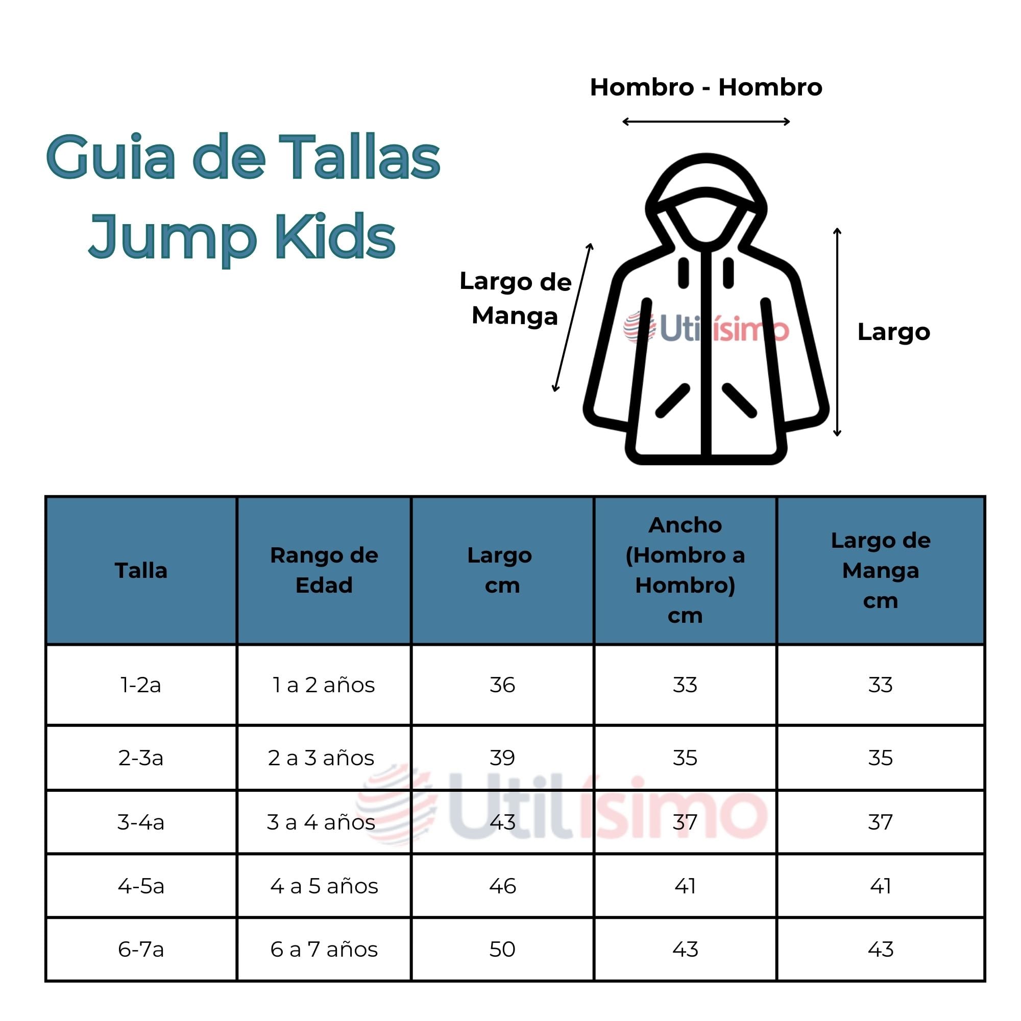 CORTAVIENTO IMPERMEABLE CHAQUETA ESTAMPADO NIÑO Y BEBÉ JUMP KIDS DITA BLUE - 3