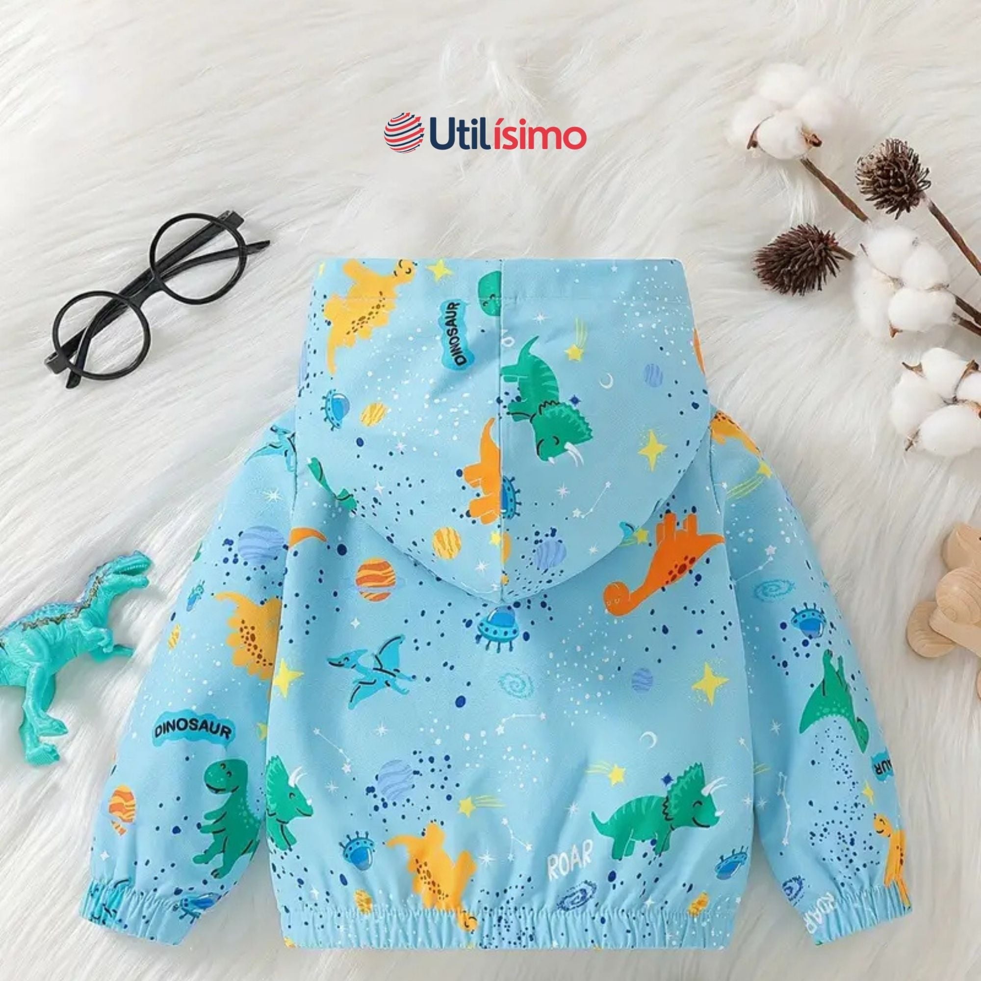 CORTAVIENTO IMPERMEABLE CHAQUETA ESTAMPADO NIÑO Y BEBÉ JUMP KIDS DITA BLUE - 5