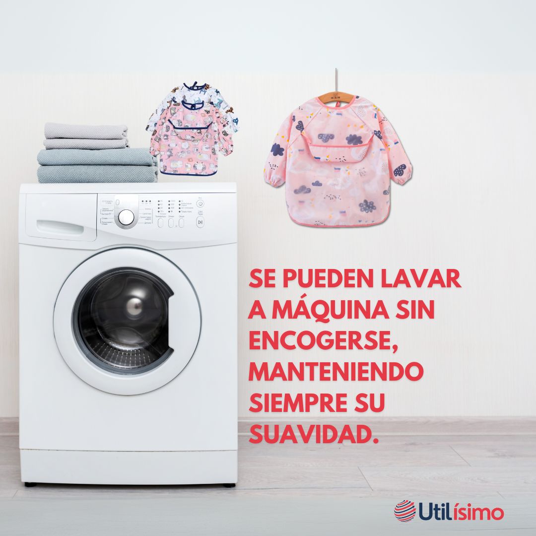 PACK 3 BABERO DELANTAL IMPERMEABLE PREMIUM CON MANGAS LARGA TALLA 2 A 3 AÑOS PARA BEBE Y NIÑA - 12