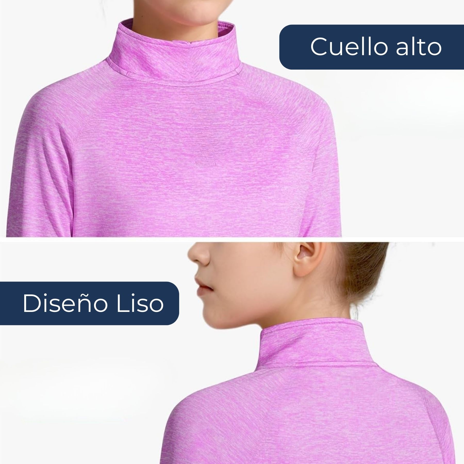 PACK 3 CAMISETAS BEATLE POLAR POLERA CUELLO ALTO NIÑA COLORES SURTIDOS - 7