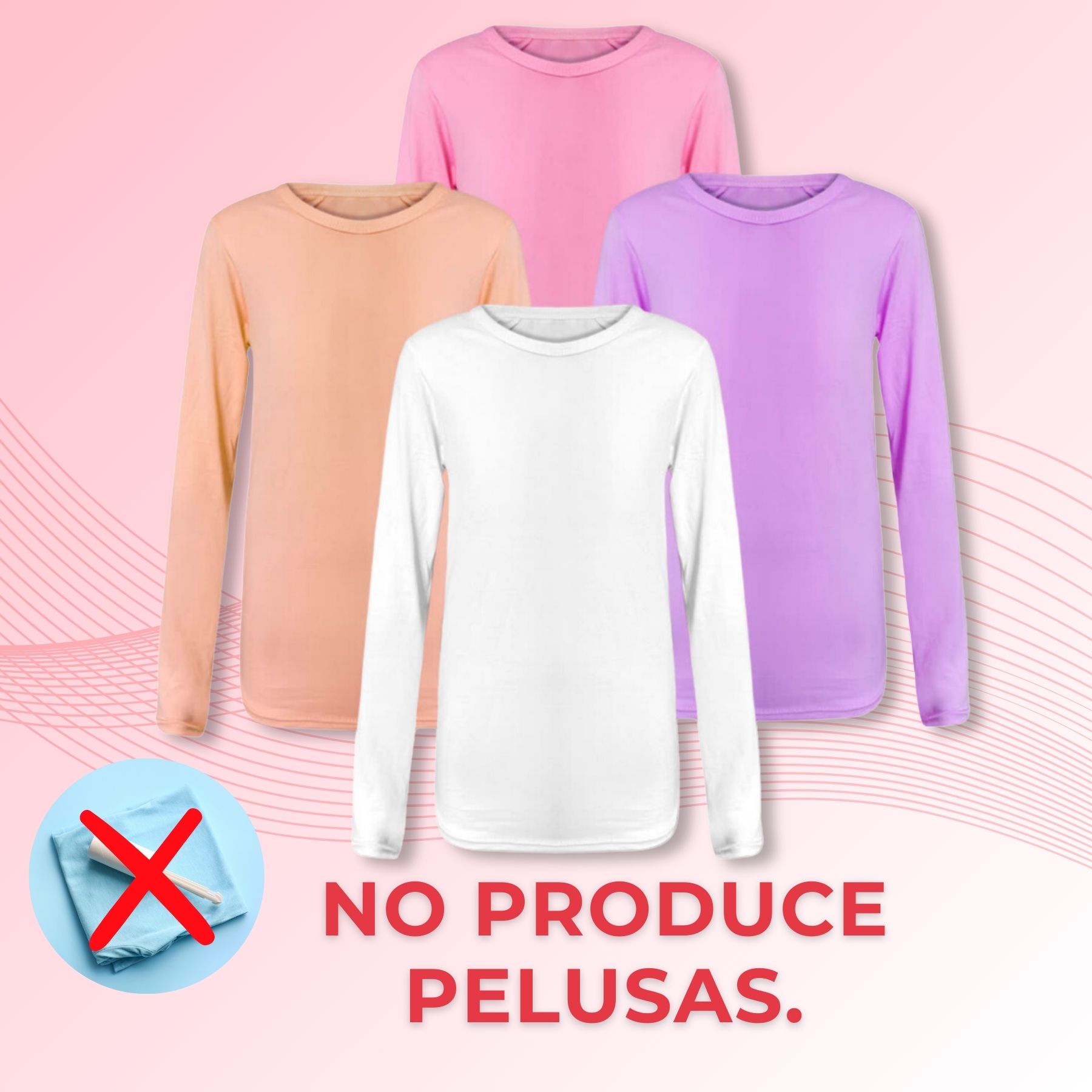 PACK 3 CAMISETAS POLAR PRIMERA CAPA NIÑA CUELLO REDONDO - 8