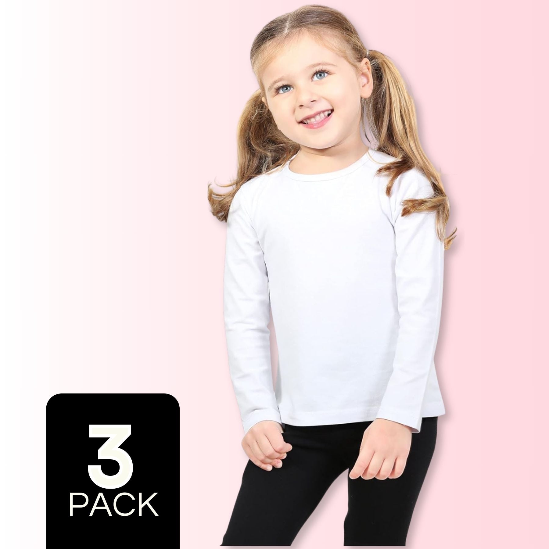 PACK 3 CAMISETAS POLAR PRIMERA CAPA INVIERNO NIÑA - 1