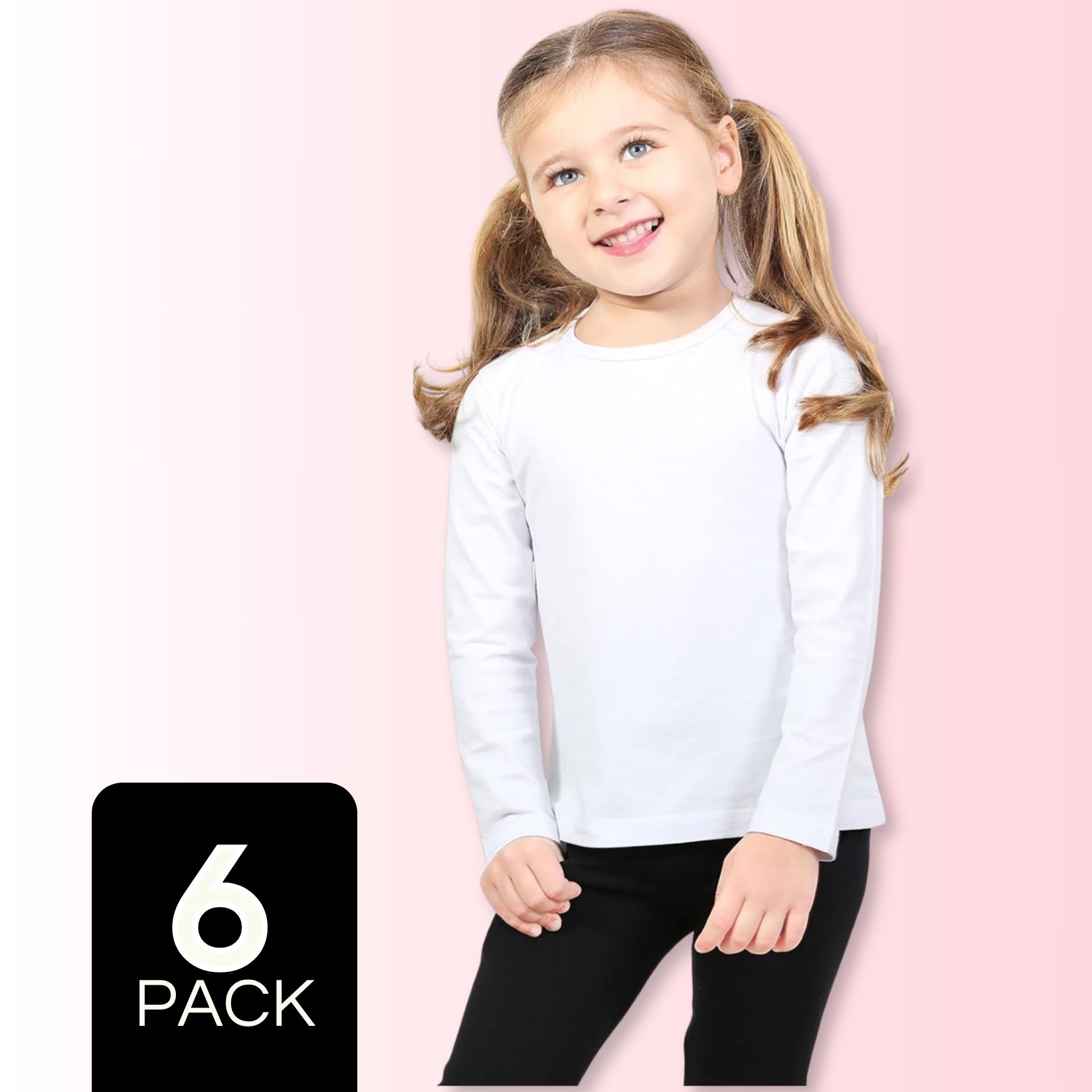 PACK 6 CAMISETAS POLAR PRIMERA CAPA INVIERNO NIÑA - 1
