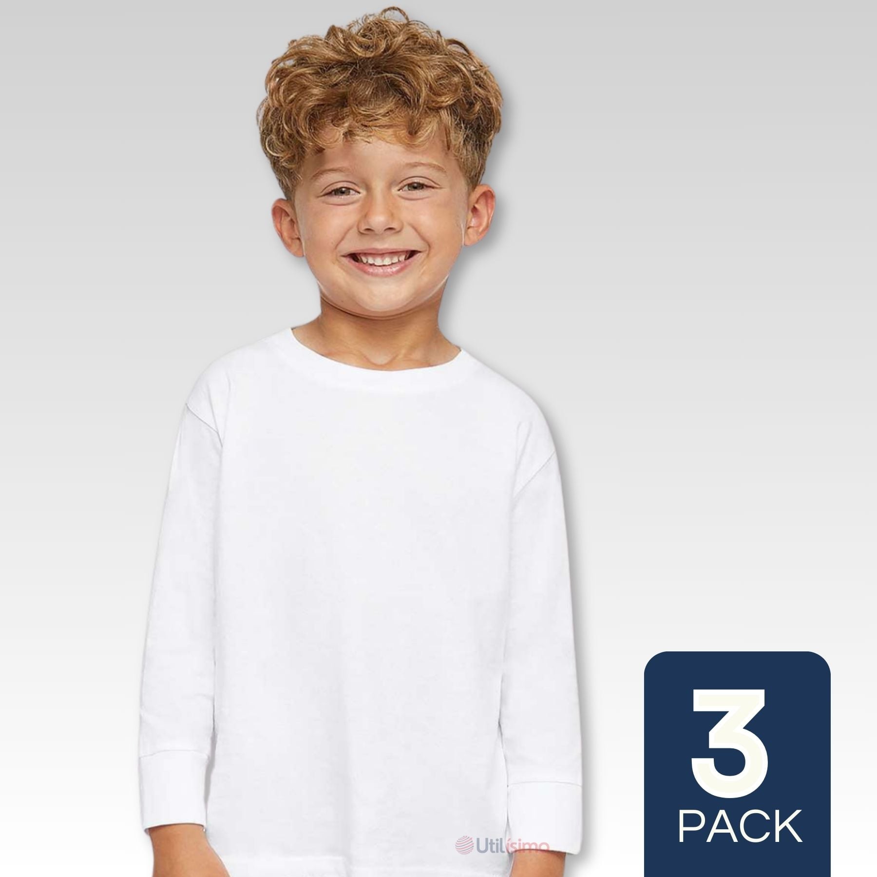 PACK 3 CAMISETAS POLAR PRIMERA CAPA POLERAS INVIERNO NIÑO - 1
