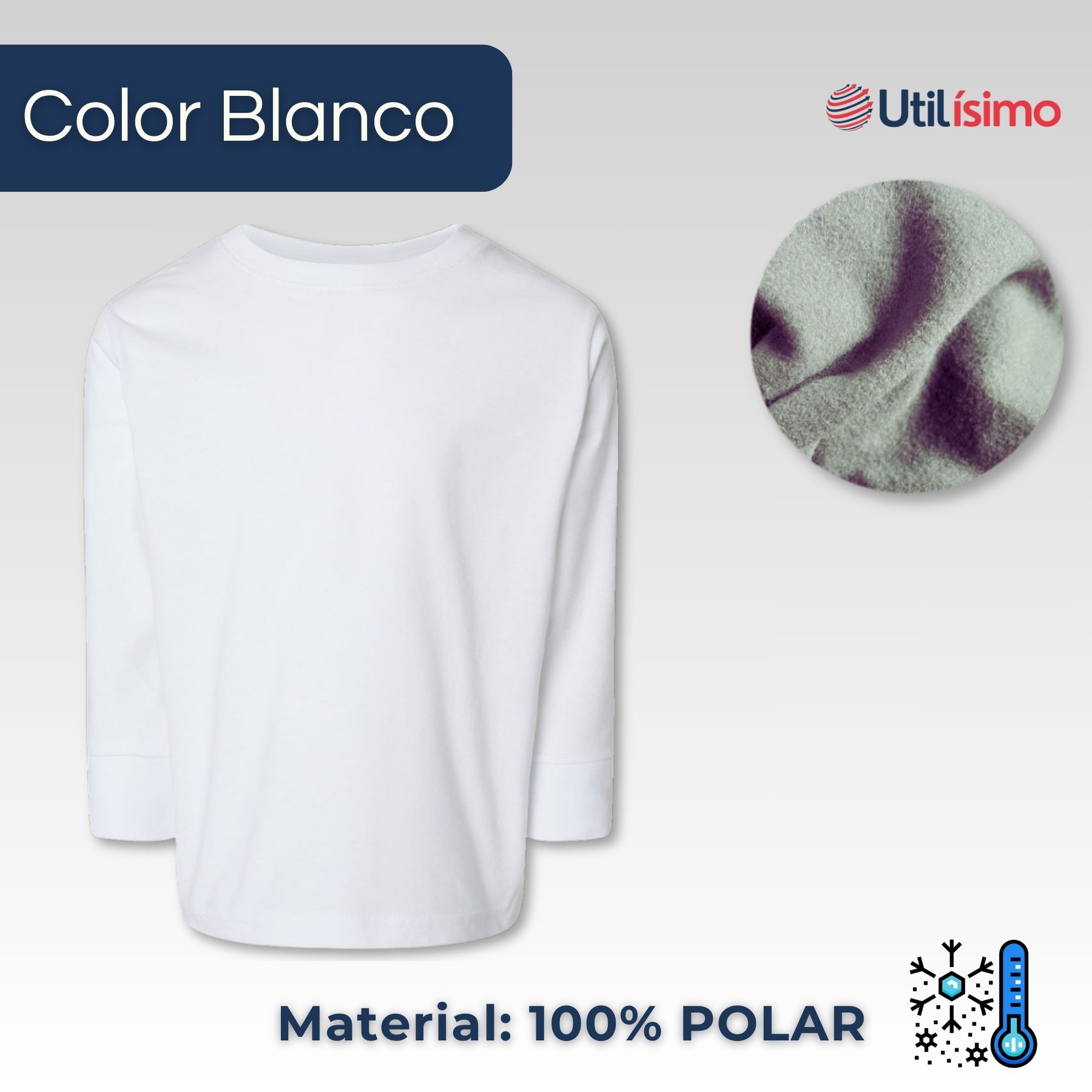 PACK 3 CAMISETAS POLAR PRIMERA CAPA POLERAS INVIERNO NIÑO - 2