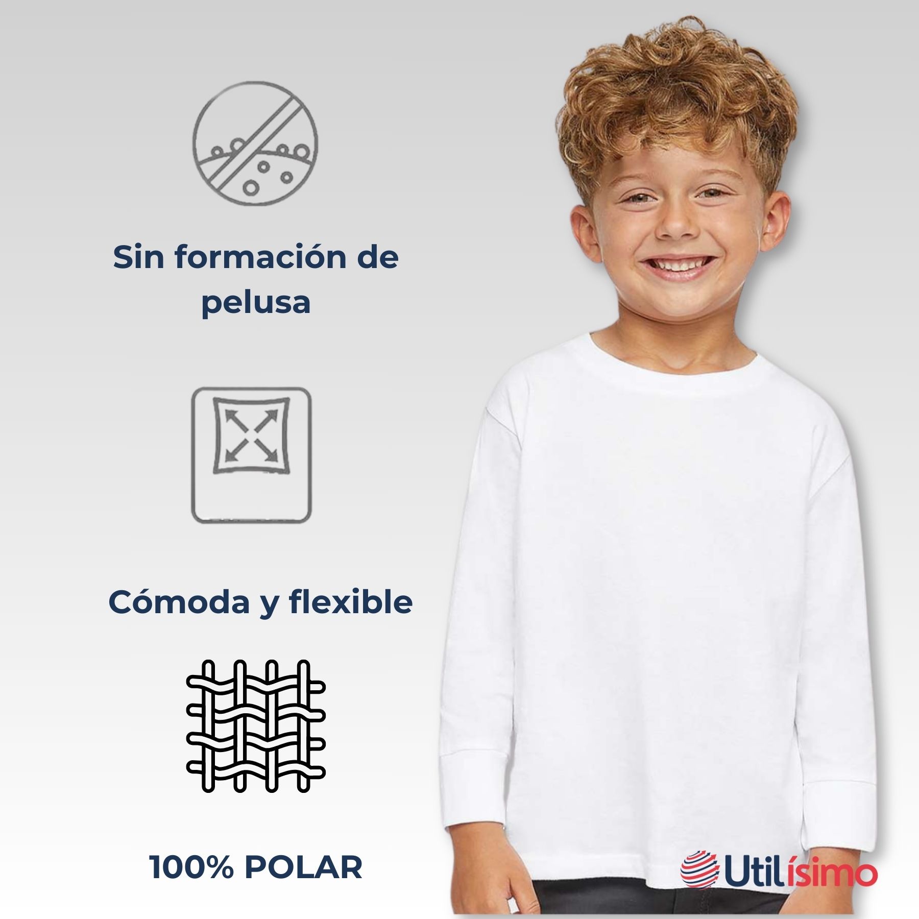 PACK 3 CAMISETAS POLAR PRIMERA CAPA POLERAS INVIERNO NIÑO - 5