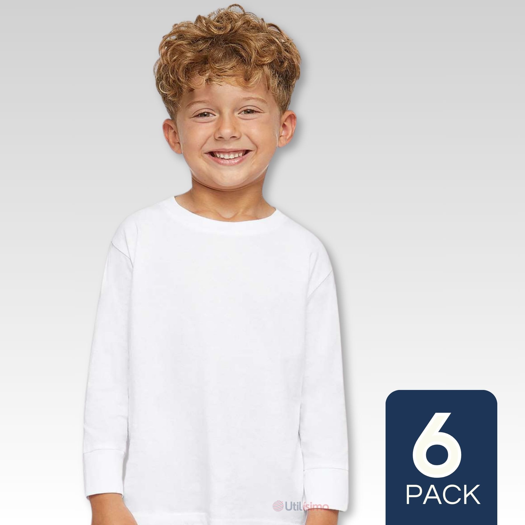 PACK 6 CAMISETAS POLAR PRIMERA CAPA POLERAS INVIERNO NIÑO - 1