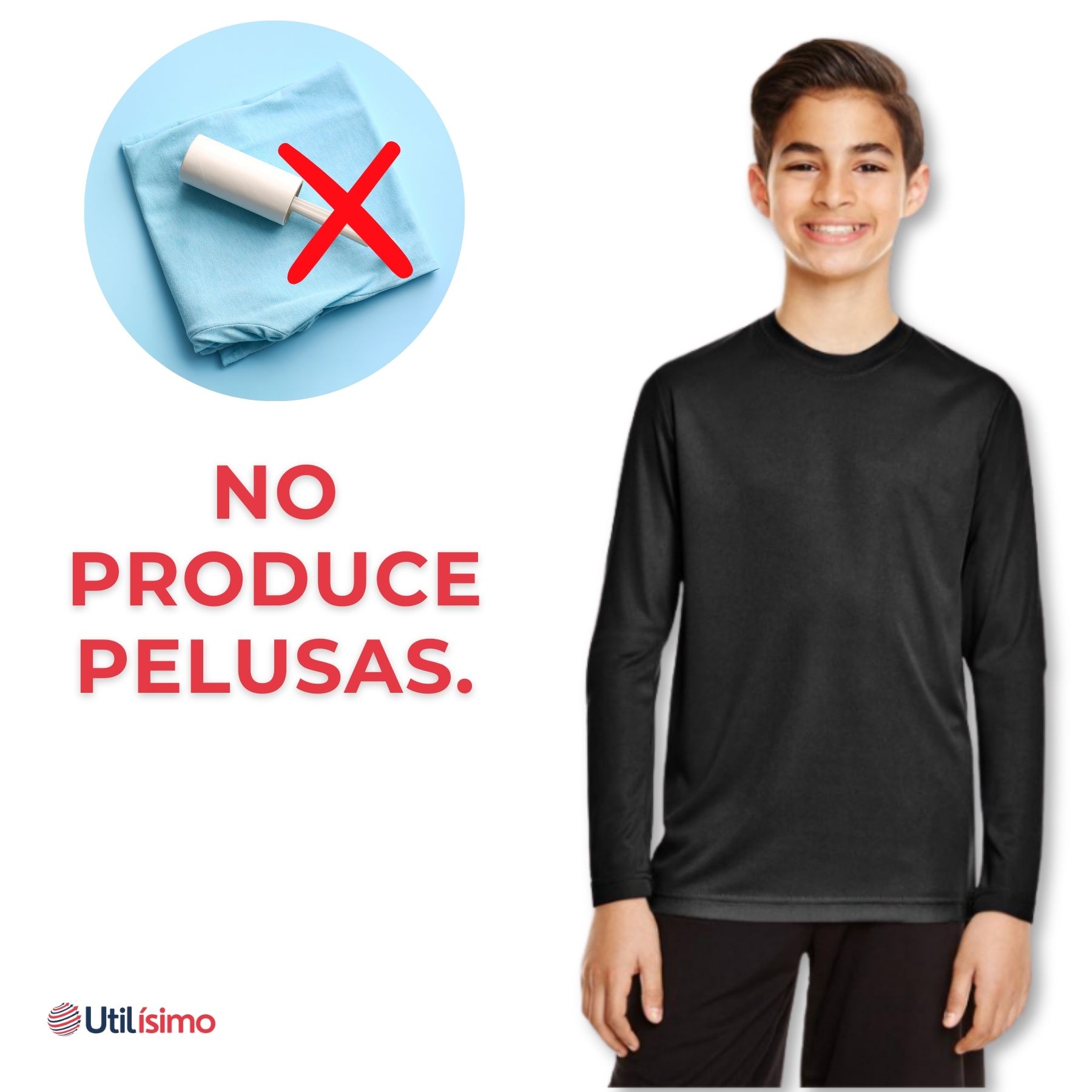 PACK 3 CAMISETAS BAMBÚ PRIMERA CAPA POLERA NIÑO CUELLO REDONDO SURTIDO - 2