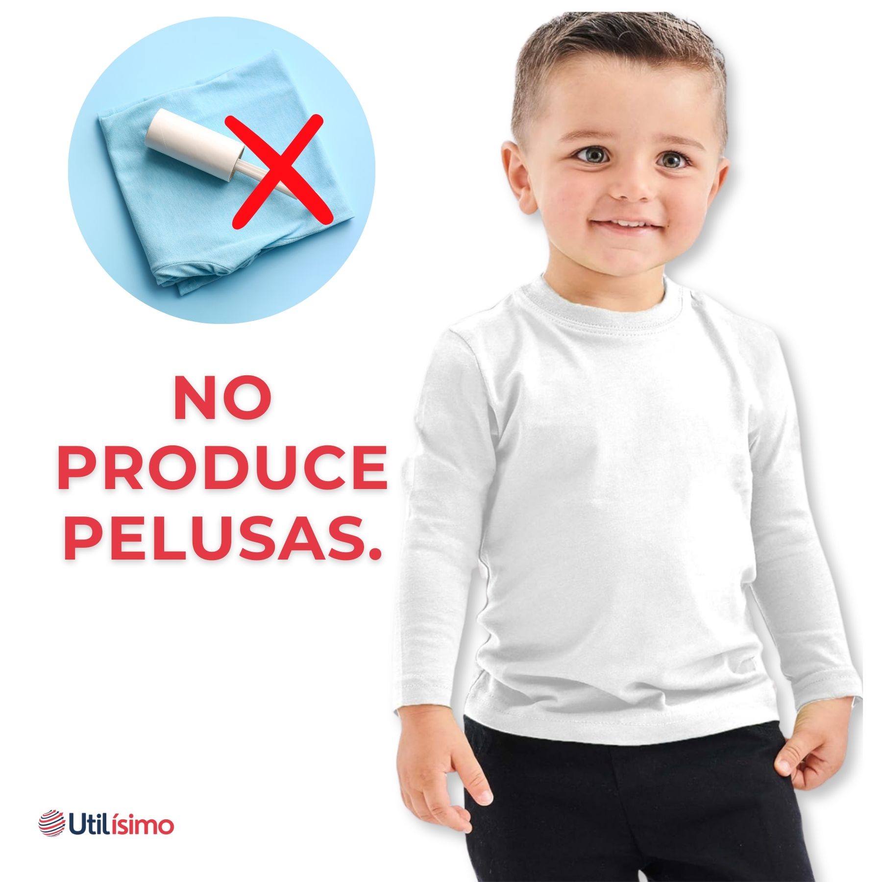 PACK 6 CAMISETAS BAMBÚ PRIMERA CAPA POLERA NIÑO CUELLO REDONDO SURTIDO - 9
