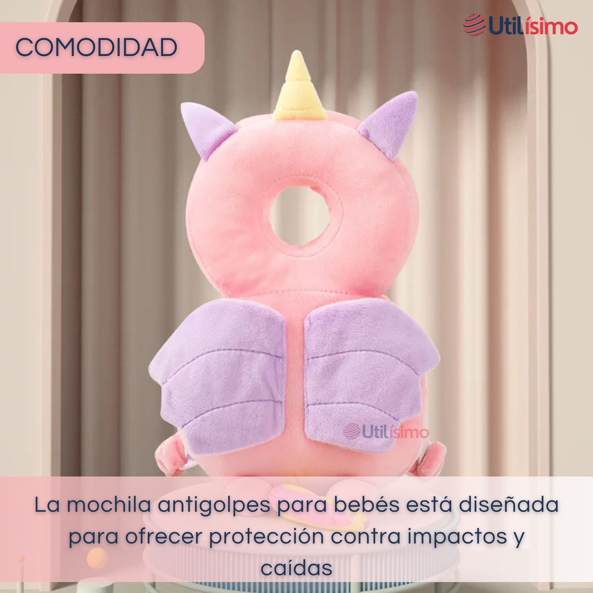 MOCHILA PROTECTORA CABEZA BEBÉ NIÑA ANTIGOLPES ALMOHADILLA AJUSTABLE SURTIDO - 4