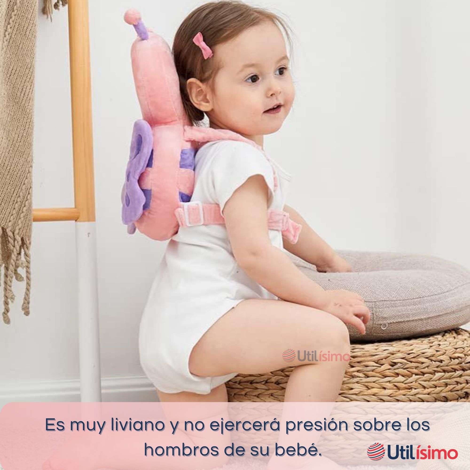 MOCHILA PROTECTORA CABEZA BEBÉ NIÑA ANTIGOLPES ALMOHADILLA AJUSTABLE SURTIDO - 5