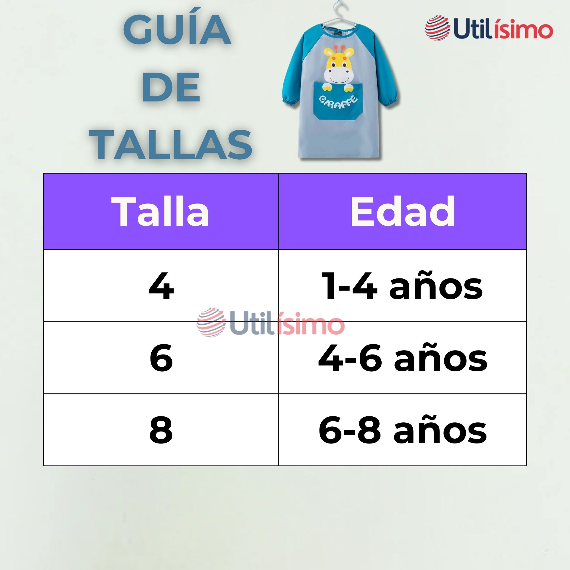 DELANTAL INFANTIL NIÑO MANGA LARGA CON BOLSILLO COLORES SURTIDOS - 3