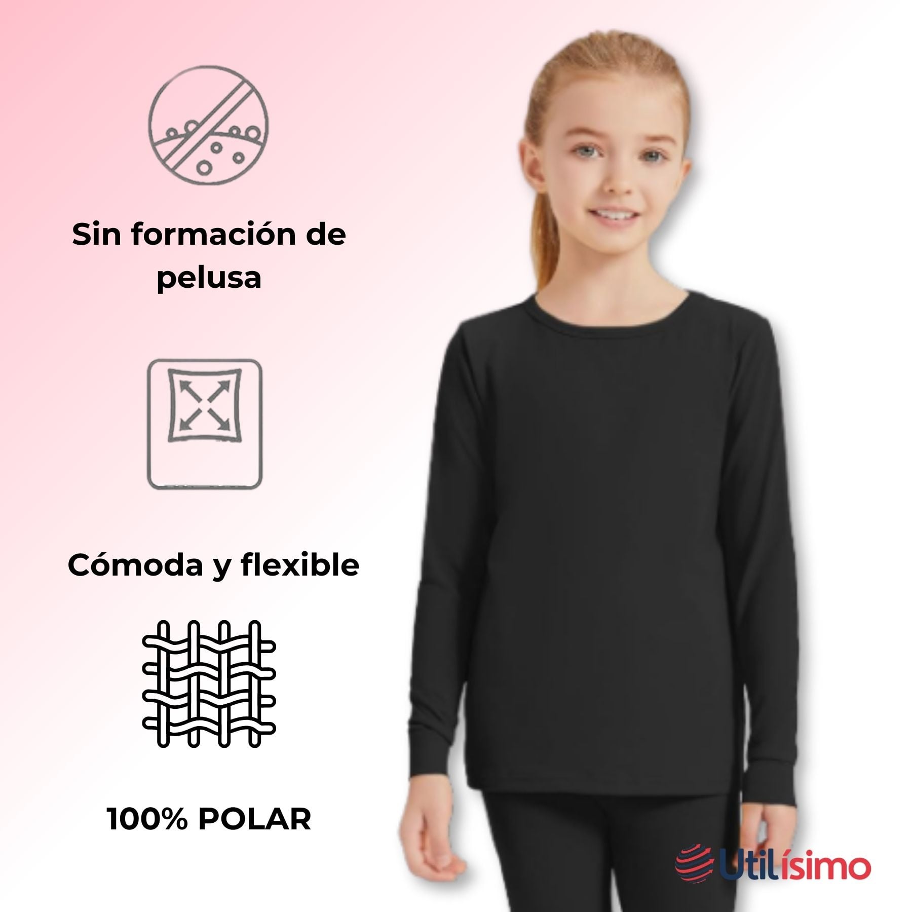 PACK 6 CAMISETAS POLERA POLAR NIÑA PRIMERA CAPA COLORES SURTIDOS - 4