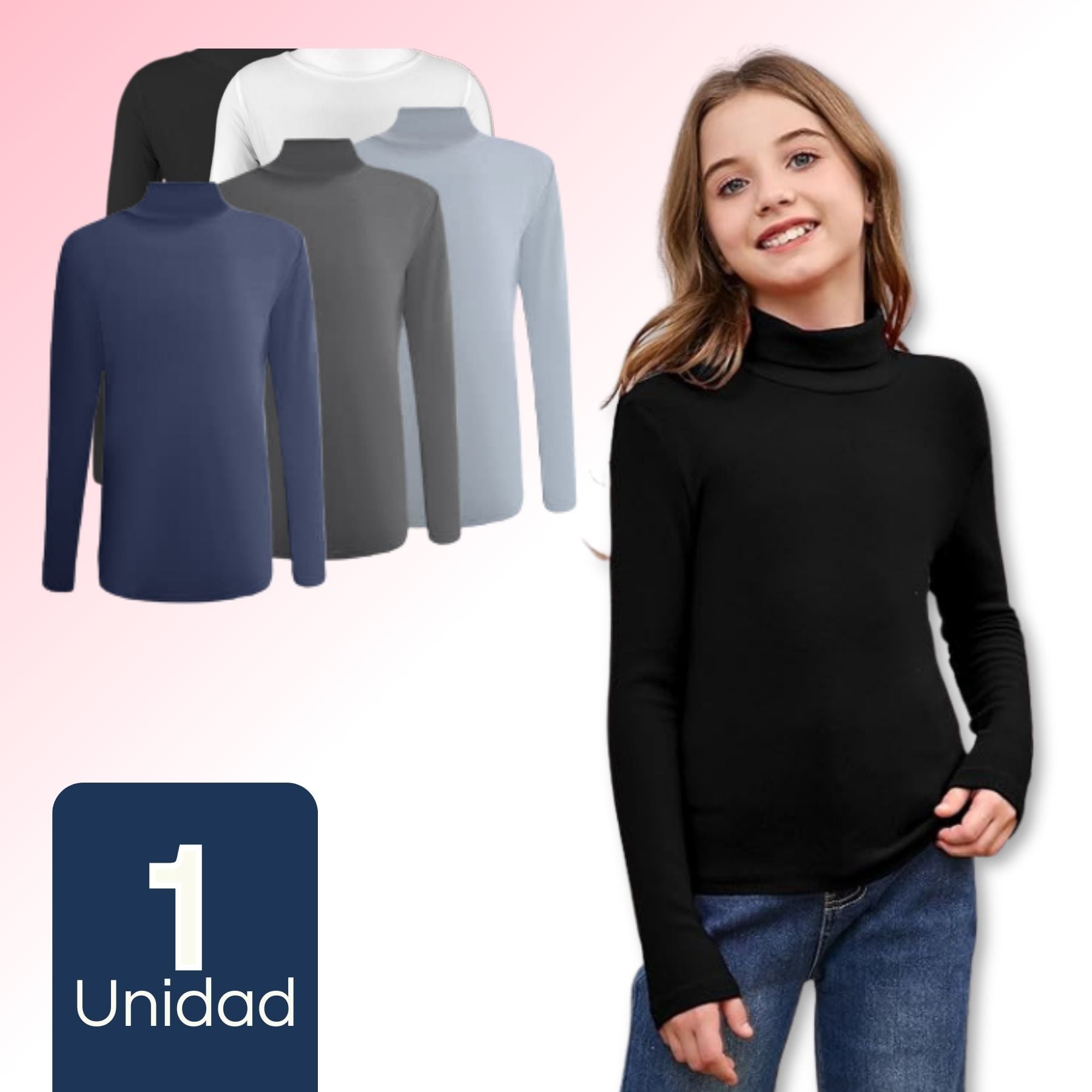 CAMISETA POLERA BEATLE BAMBÚ NIÑA PRIMERA CAPA - 1