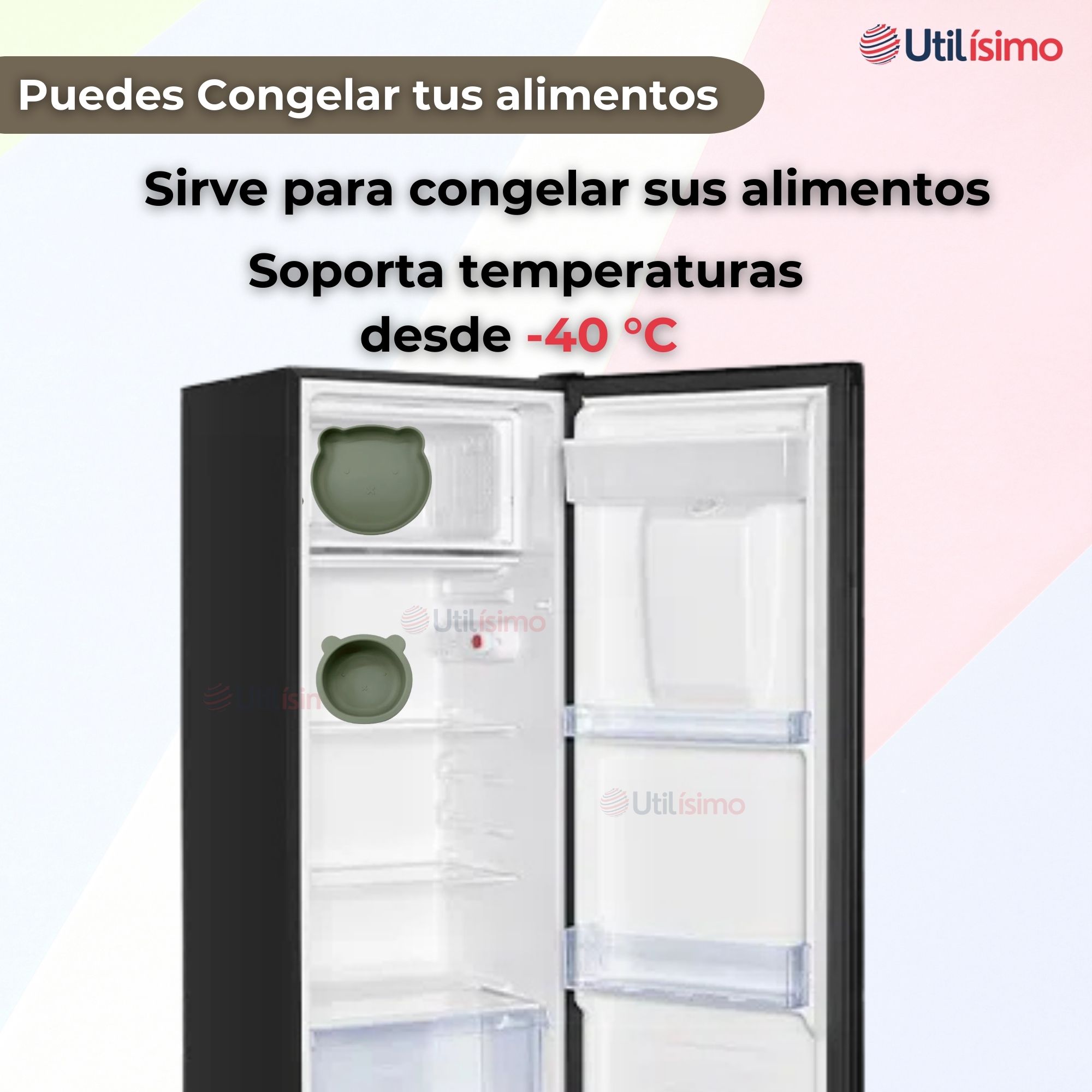 SET DE ALIMENTACIÓN BEBÉ SILICONA 5 PIEZAS DE OSITO LIBRE BPA VERDE - 9