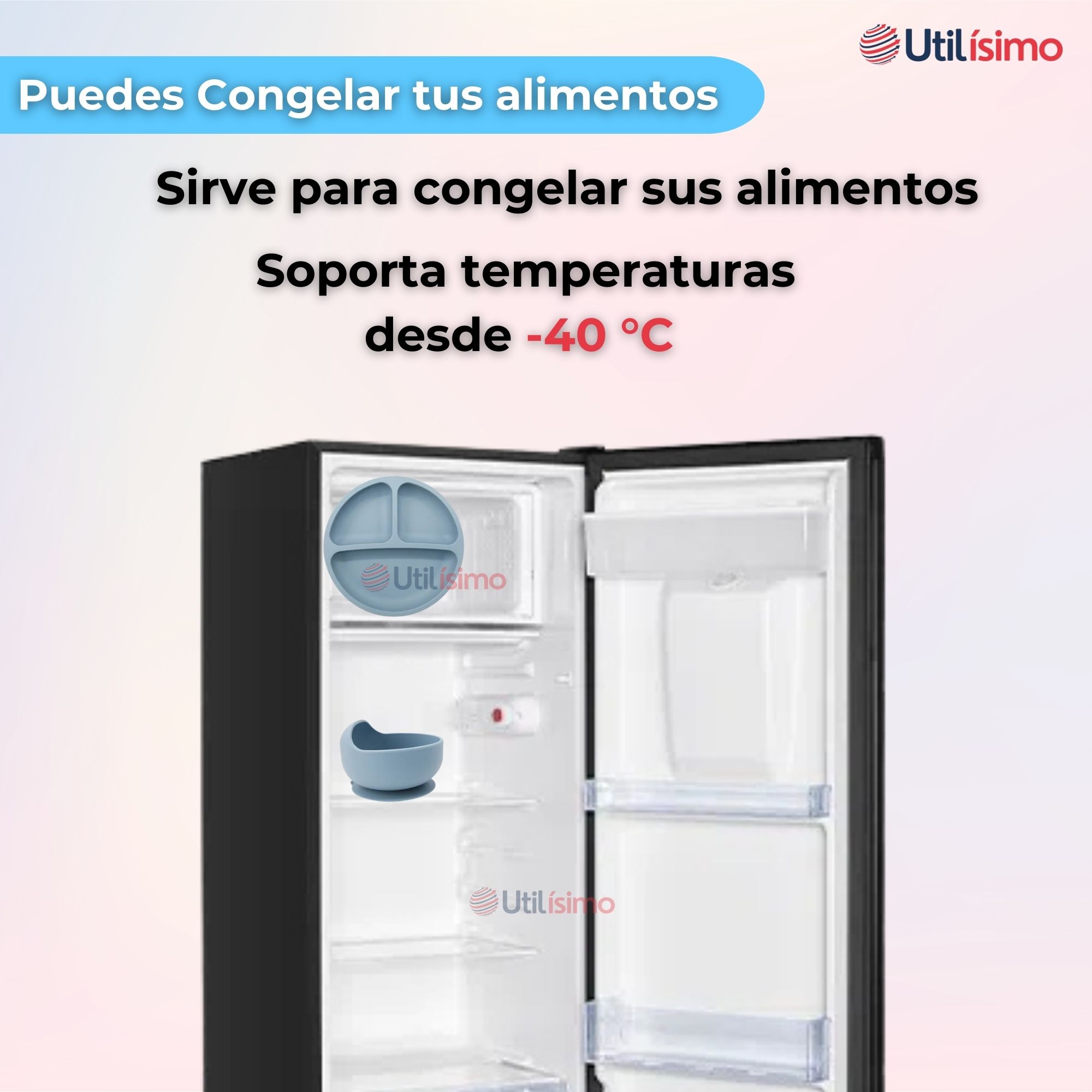 SET DE ALIMENTACIÓN BEBÉ SILICONA CON VASO 11 PIEZAS LIBRE BPA CELESTE - 7