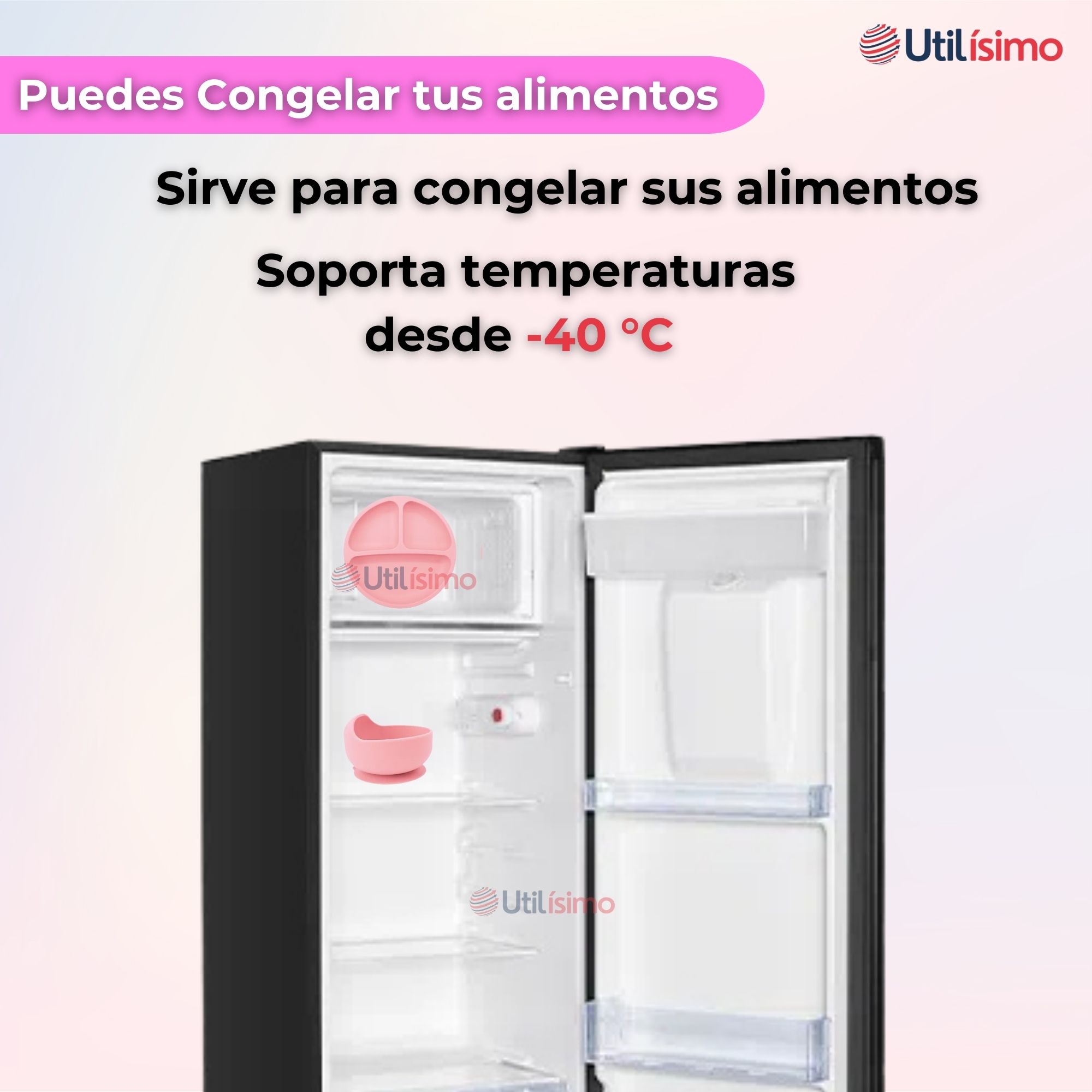 SET DE ALIMENTACIÓN BEBÉ SILICONA CON VASO 11 PIEZAS LIBRE BPA ROSA CLARO - 7