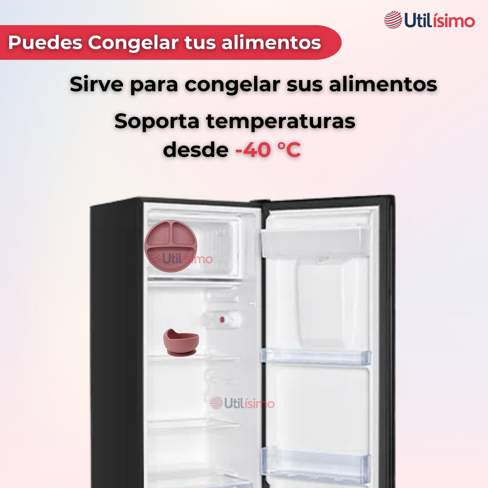 SET DE ALIMENTACIÓN BEBÉ SILICONA CON VASO 11 PIEZAS LIBRE BPA ROSA OSCURO - 7