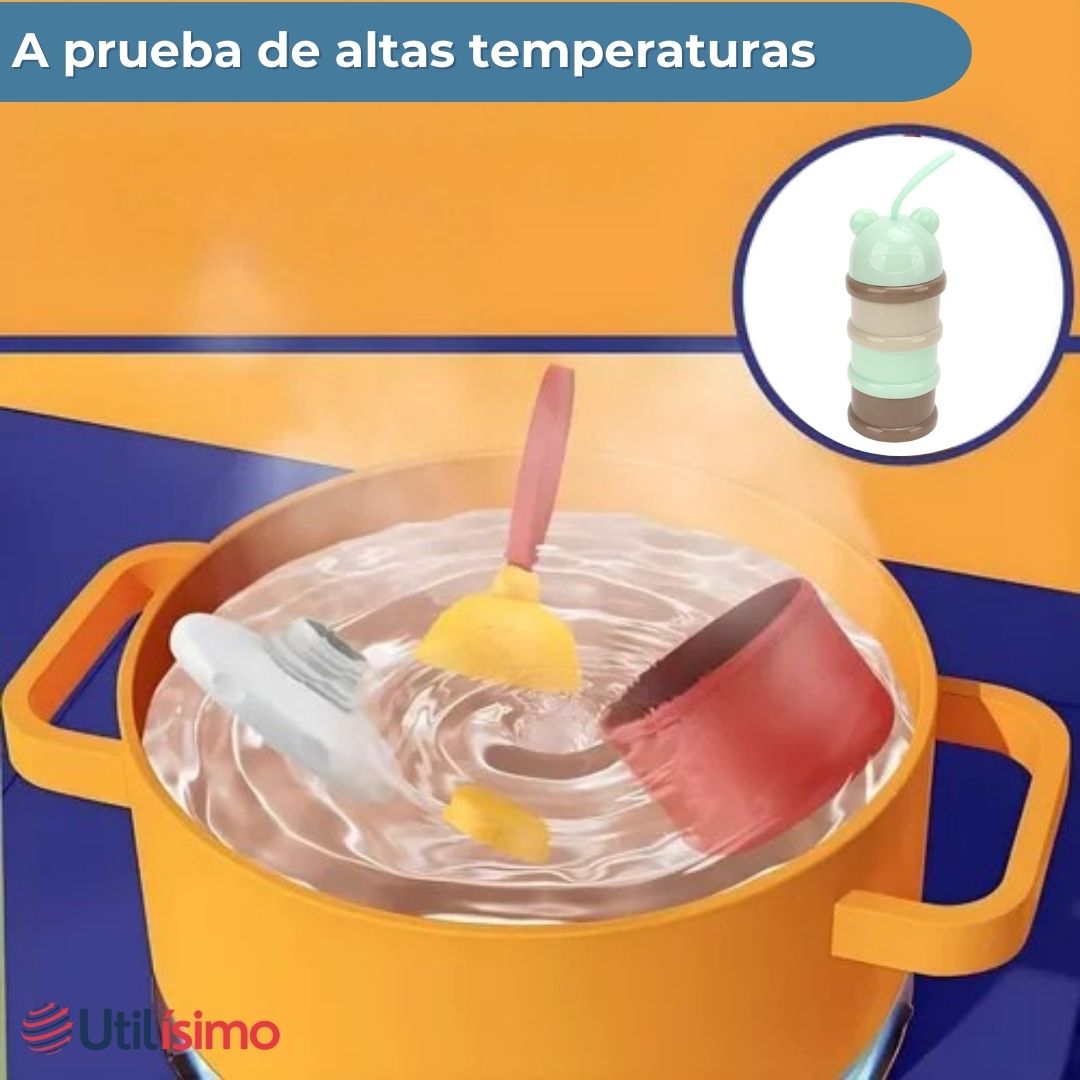 DISPENSADOR DE ALIMENTOS PORTÁTIL MULTICAPA LIBRE DE BPA BEBÉS NIÑO - 6