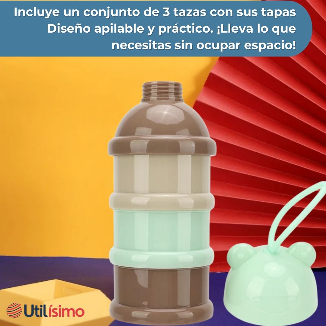 DISPENSADOR DE ALIMENTOS PORTÁTIL MULTICAPA LIBRE DE BPA BEBÉS NIÑO - 9