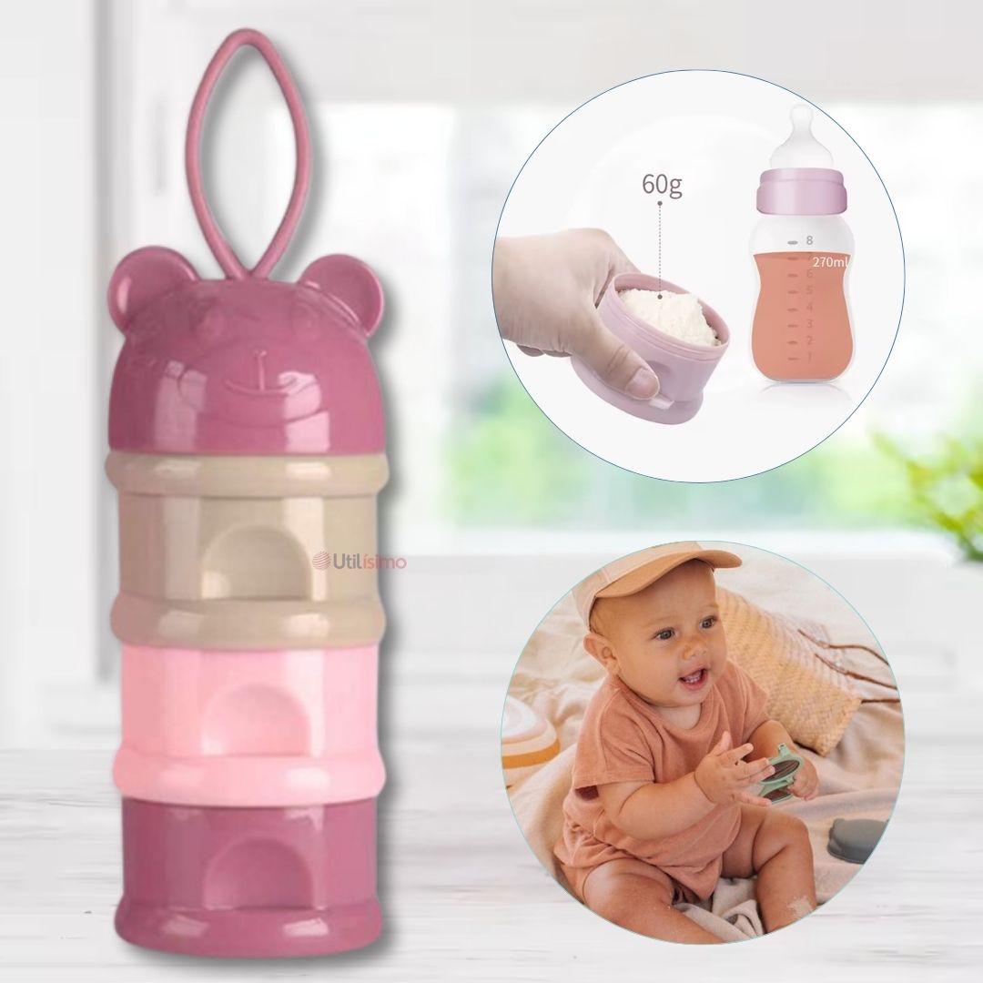 DISPENSADOR DE ALIMENTOS PORTÁTIL MULTICAPA LIBRE DE BPA BEBÉS NIÑA - 1