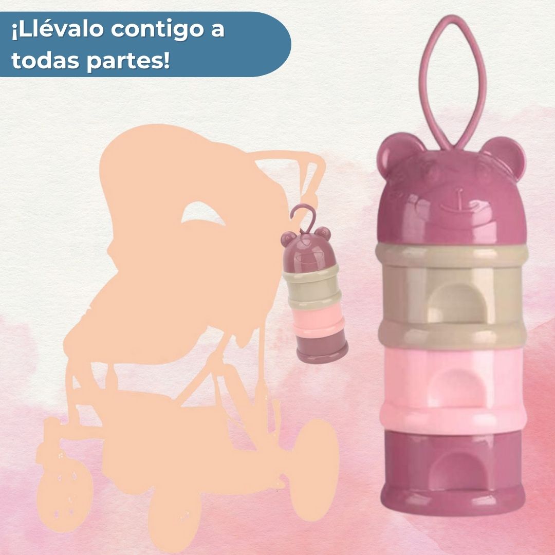 DISPENSADOR DE ALIMENTOS PORTÁTIL MULTICAPA LIBRE DE BPA BEBÉS NIÑA - 2