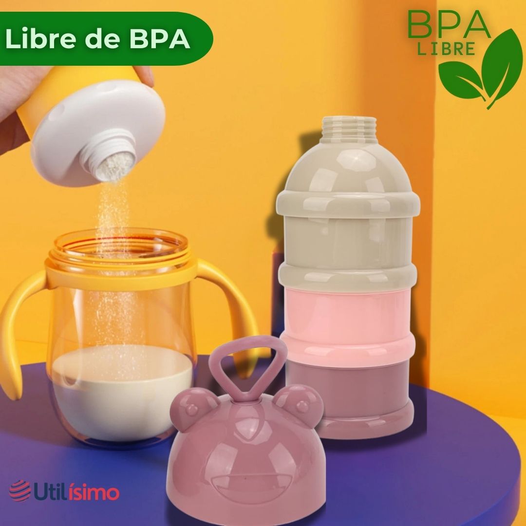 DISPENSADOR DE ALIMENTOS PORTÁTIL MULTICAPA LIBRE DE BPA BEBÉS NIÑA - 3