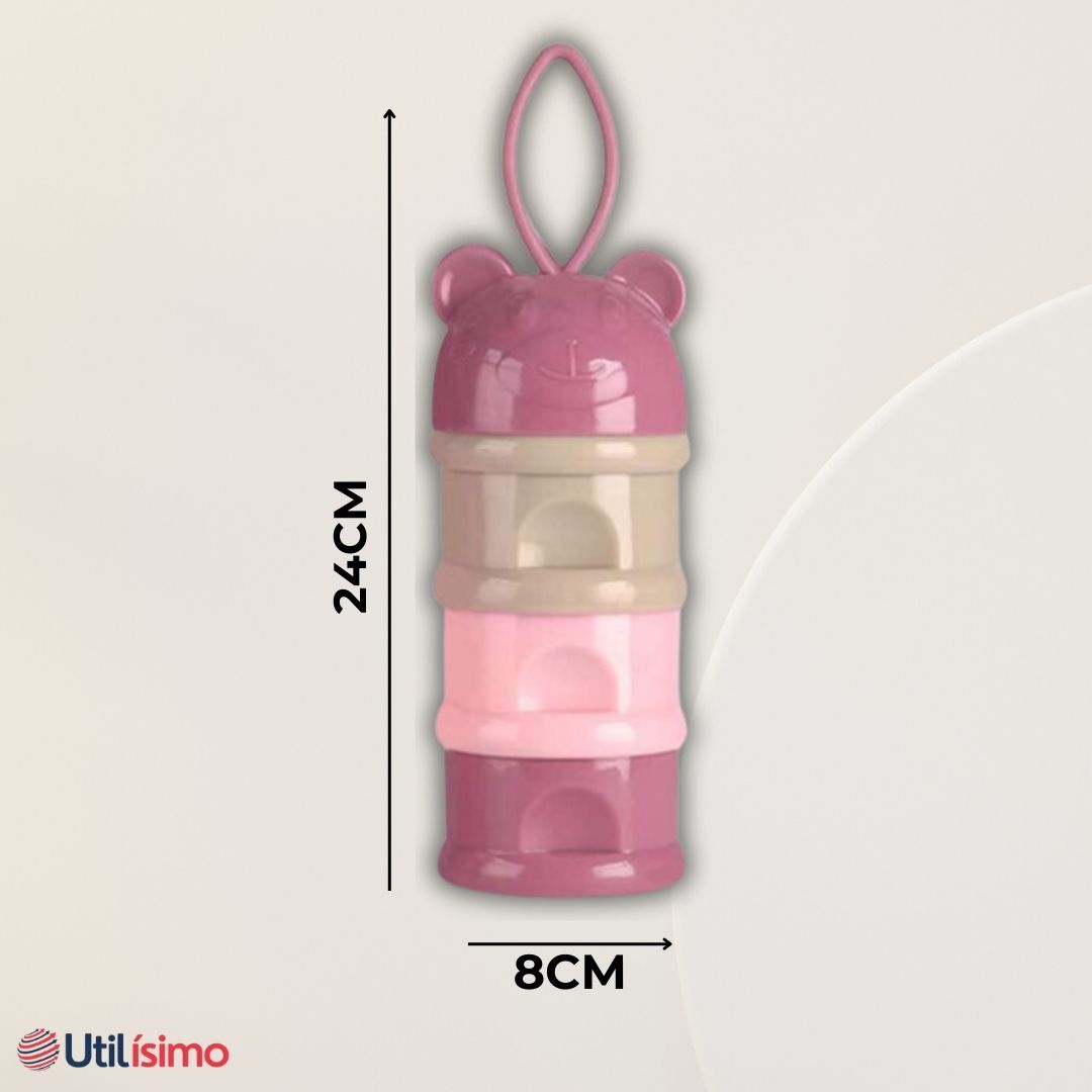 DISPENSADOR DE ALIMENTOS PORTÁTIL MULTICAPA LIBRE DE BPA BEBÉS NIÑA - 4