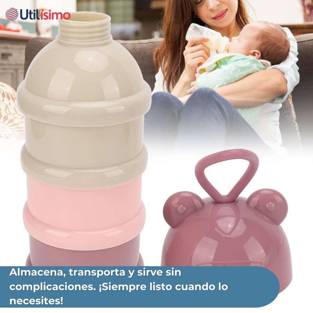 DISPENSADOR DE ALIMENTOS PORTÁTIL MULTICAPA LIBRE DE BPA BEBÉS NIÑA - 5