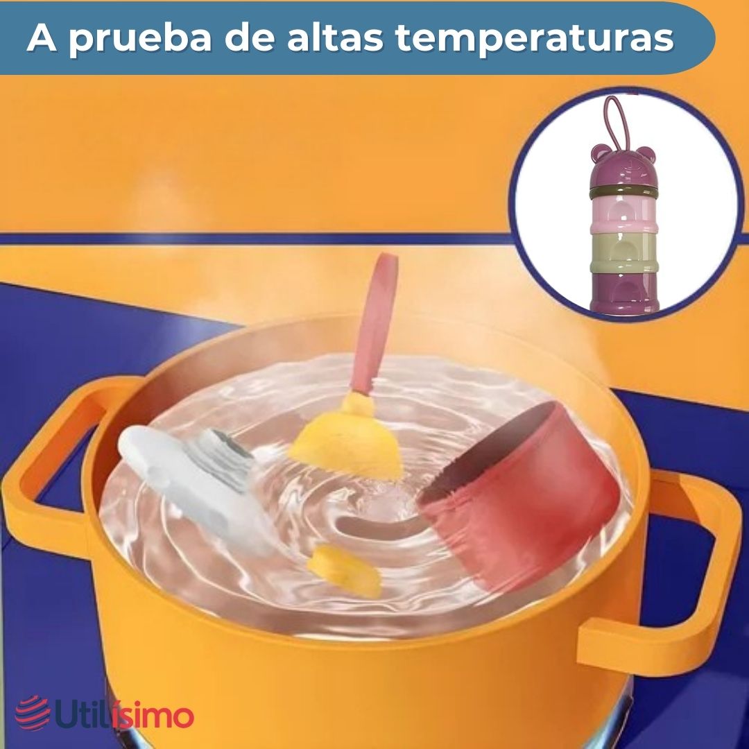 DISPENSADOR DE ALIMENTOS PORTÁTIL MULTICAPA LIBRE DE BPA BEBÉS NIÑA - 6
