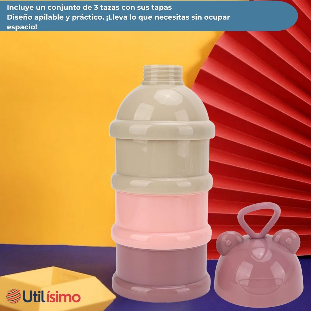 DISPENSADOR DE ALIMENTOS PORTÁTIL MULTICAPA LIBRE DE BPA BEBÉS NIÑA - 9