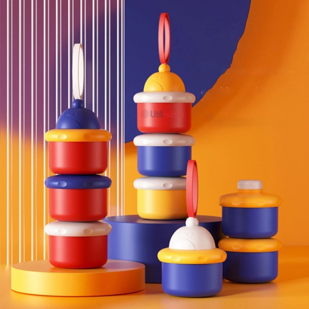 DISPENSADOR DE ALIMENTOS PORTÁTIL PARA BEBÉS MULTICAPA LIBRE DE BPA - 1