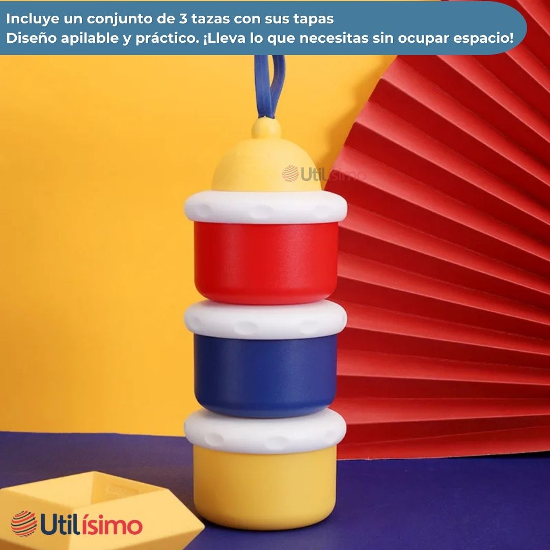 DISPENSADOR DE ALIMENTOS PORTÁTIL PARA BEBÉS MULTICAPA LIBRE DE BPA - 2