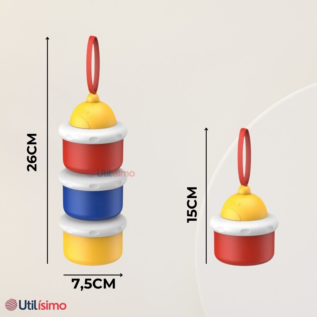 DISPENSADOR DE ALIMENTOS PORTÁTIL PARA BEBÉS MULTICAPA LIBRE DE BPA - 3