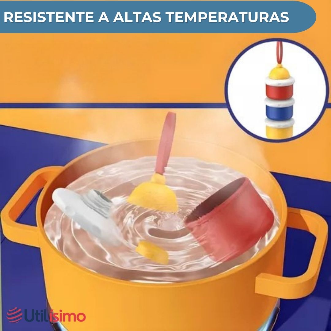 DISPENSADOR DE ALIMENTOS PORTÁTIL PARA BEBÉS MULTICAPA LIBRE DE BPA - 6