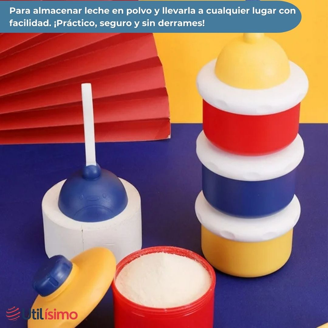 DISPENSADOR DE ALIMENTOS PORTÁTIL PARA BEBÉS MULTICAPA LIBRE DE BPA - 8