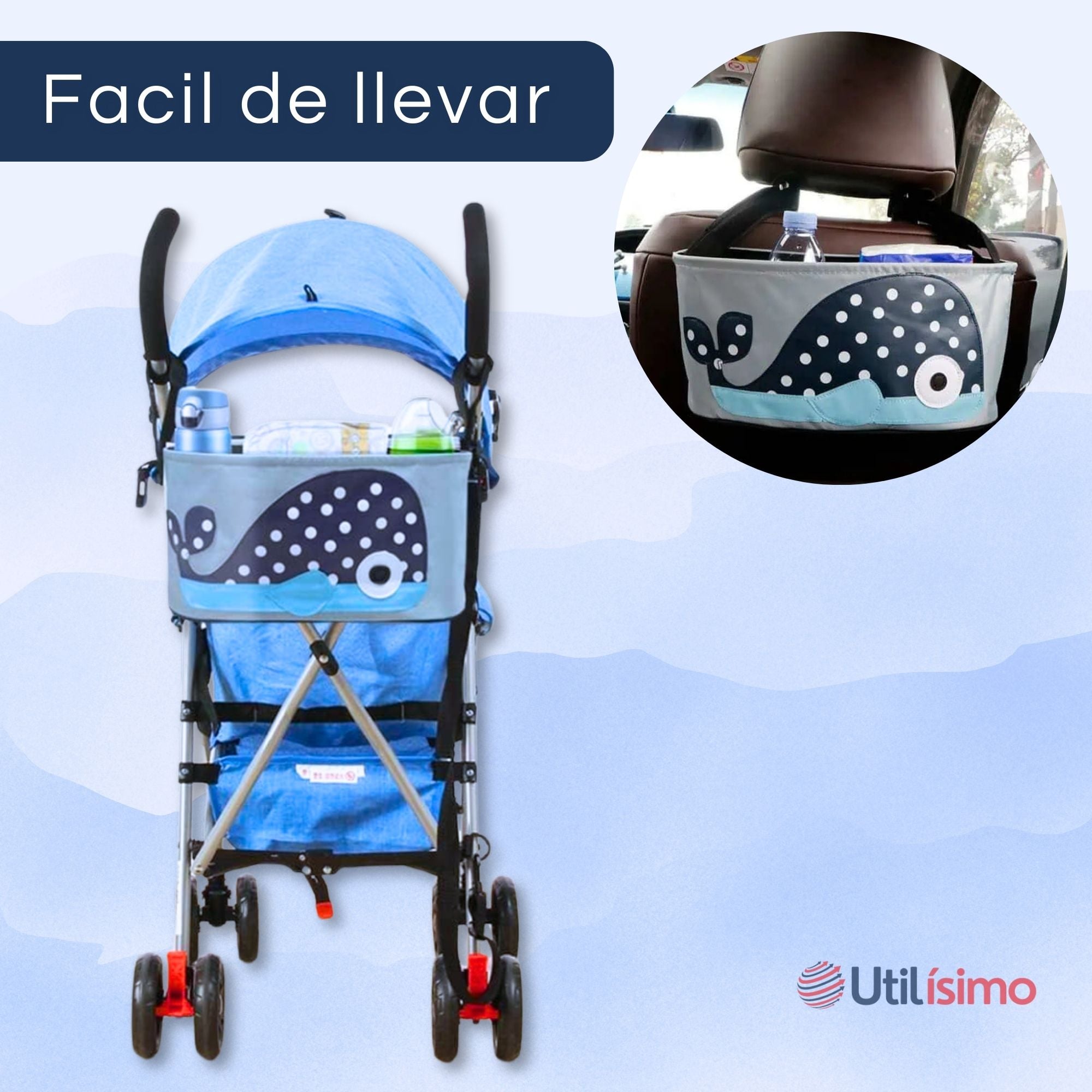ORGANIZADOR MULTIFUNCIONAL PARA COCHE BEBÉ NIÑO SURTIDO - 5