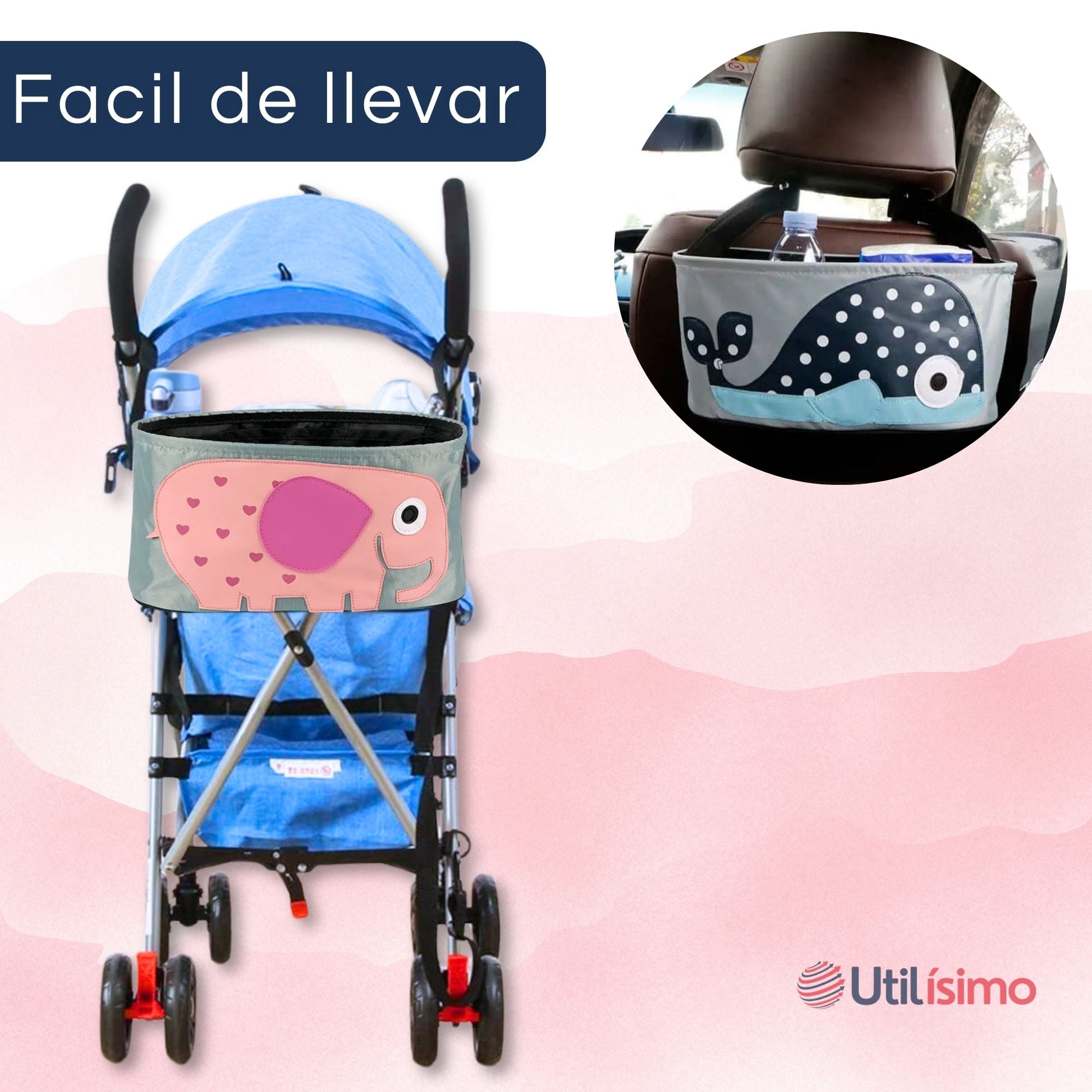 ORGANIZADOR MULTIFUNCIONAL PARA COCHE BEBÉ NIÑA SURTIDO - 5