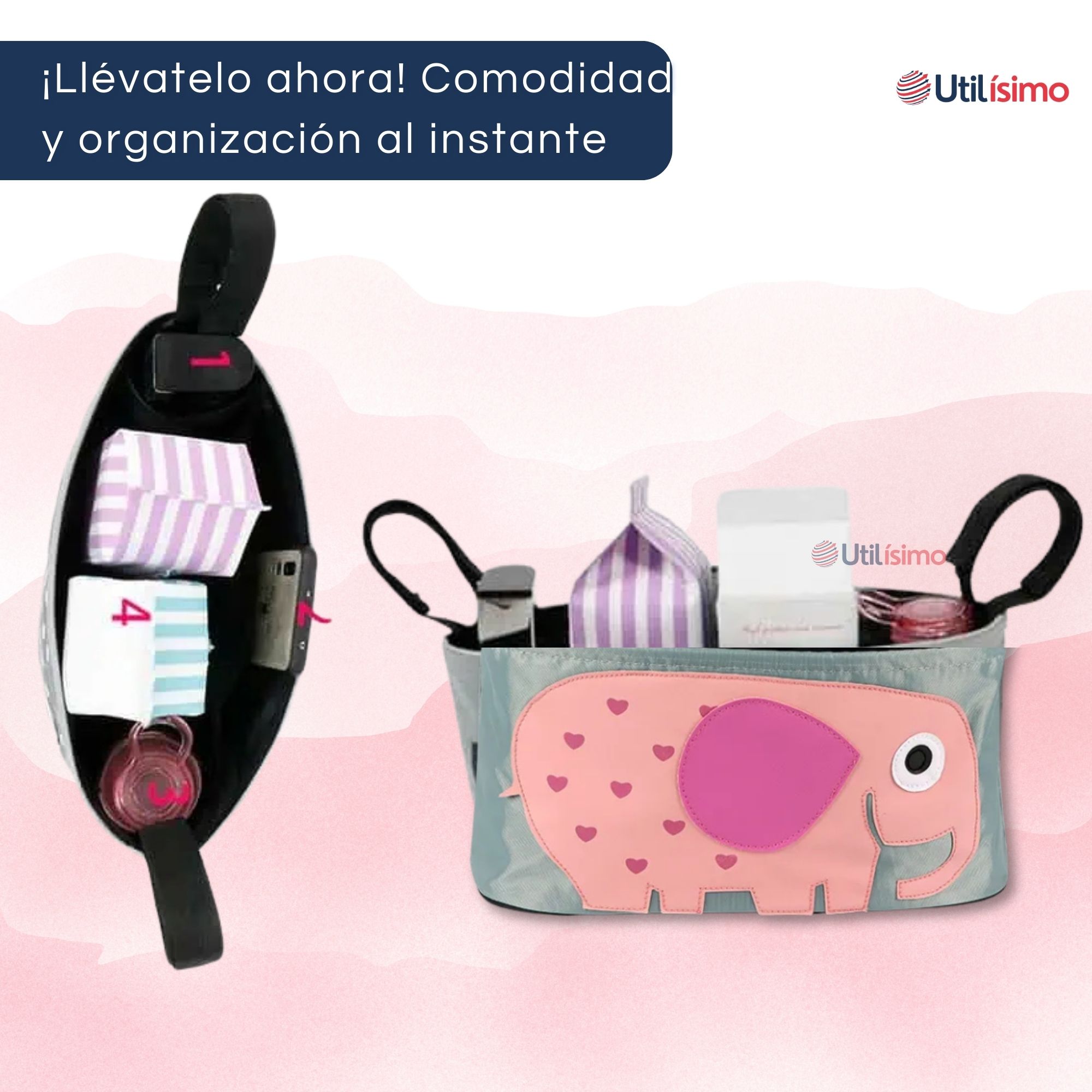 ORGANIZADOR MULTIFUNCIONAL PARA COCHE BEBÉ NIÑA SURTIDO - 7