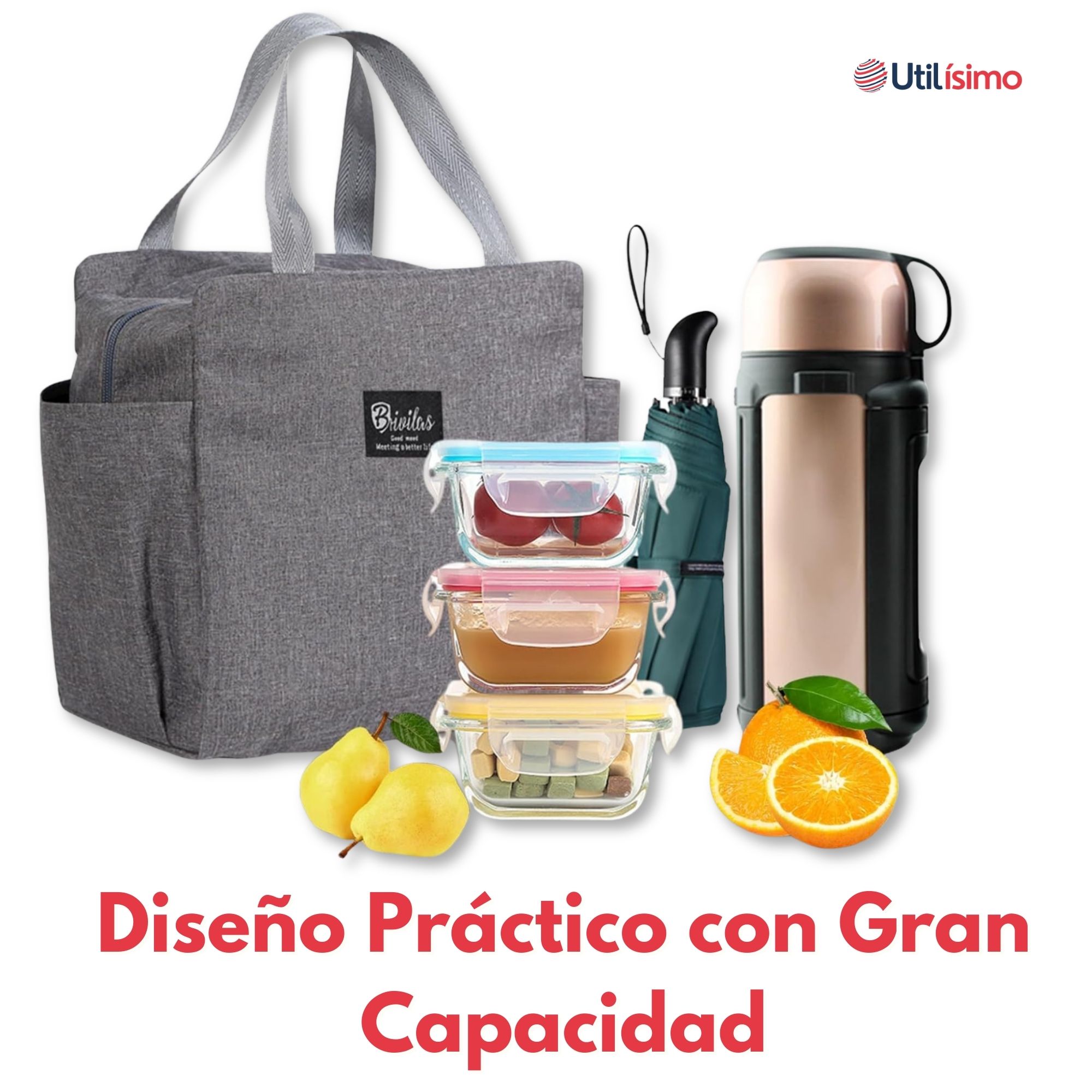 LONCHERA TÉRMICA PORTÁTIL TELA OXFORD DE GRAN CAPACIDAD CON AISLAMIENTO - 11