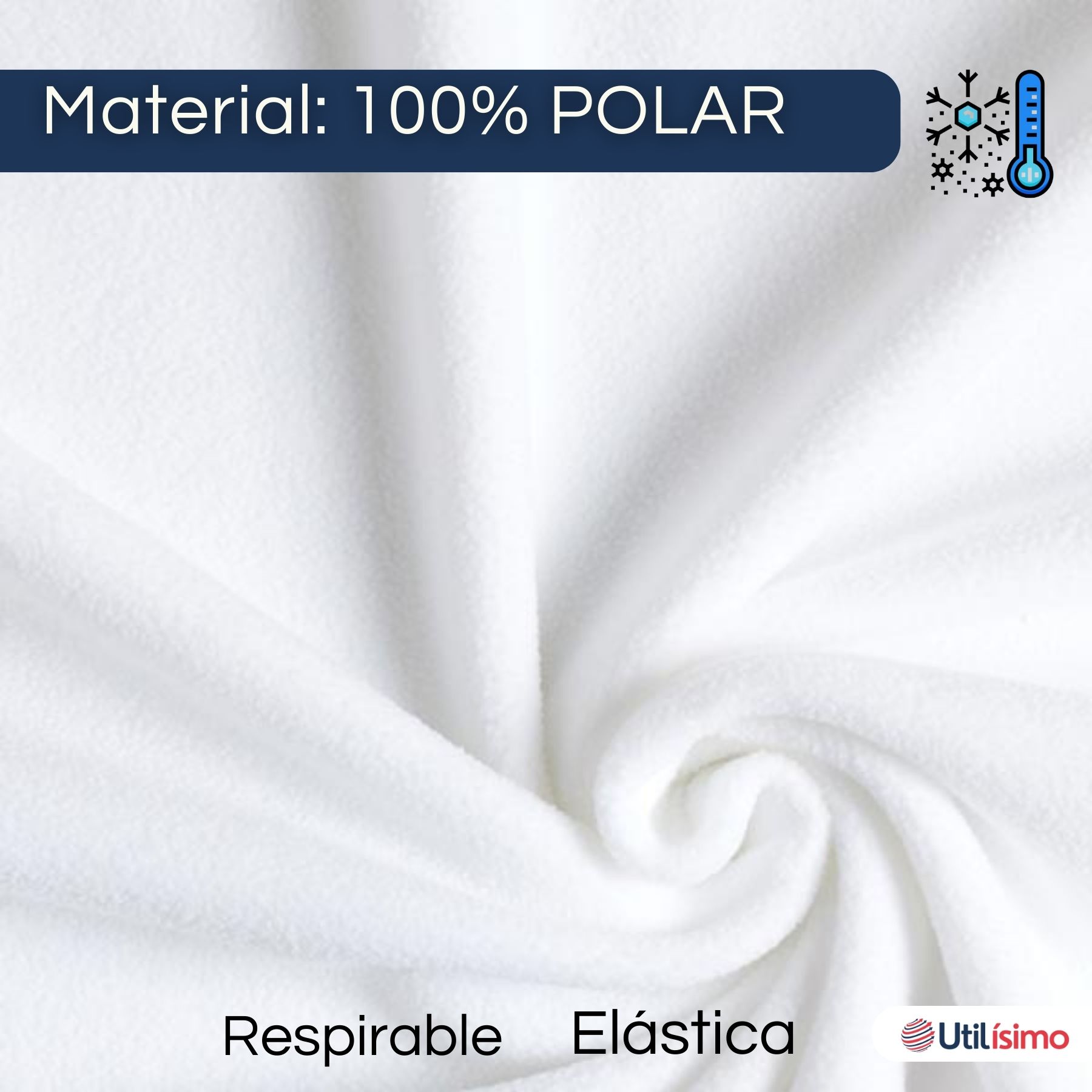 CAMISETA POLERA POLAR MANGA LARGA NIÑA PRIMERA CAPA BLANCO - 6