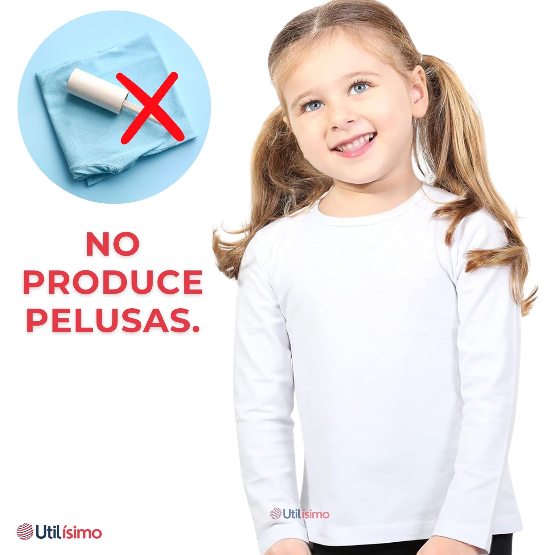 CAMISETA POLERA POLAR MANGA LARGA NIÑA PRIMERA CAPA BLANCO - 8