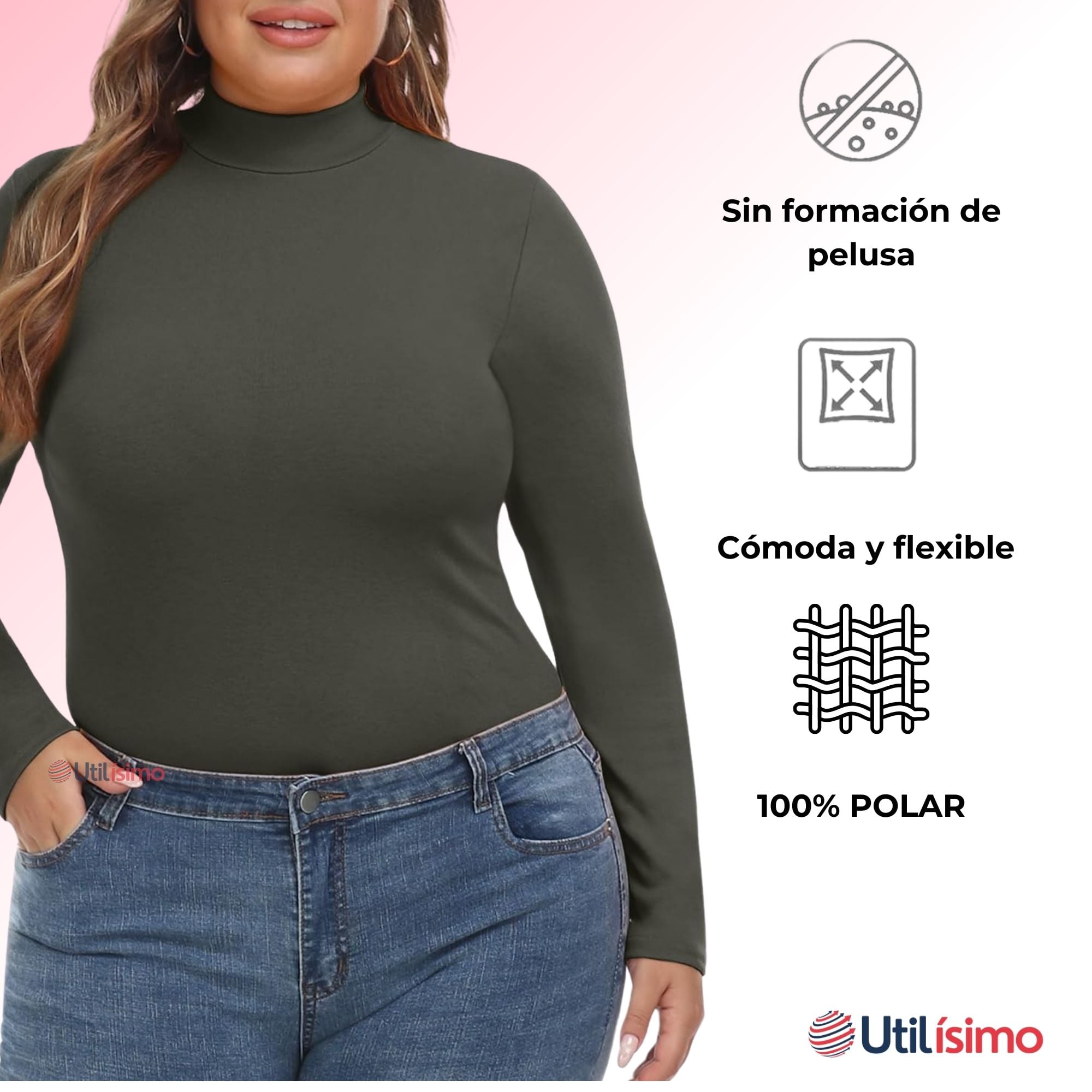 CAMISETA BEATLE MUJER MANGA LARGA PRIMERA CAPA POLAR - 3