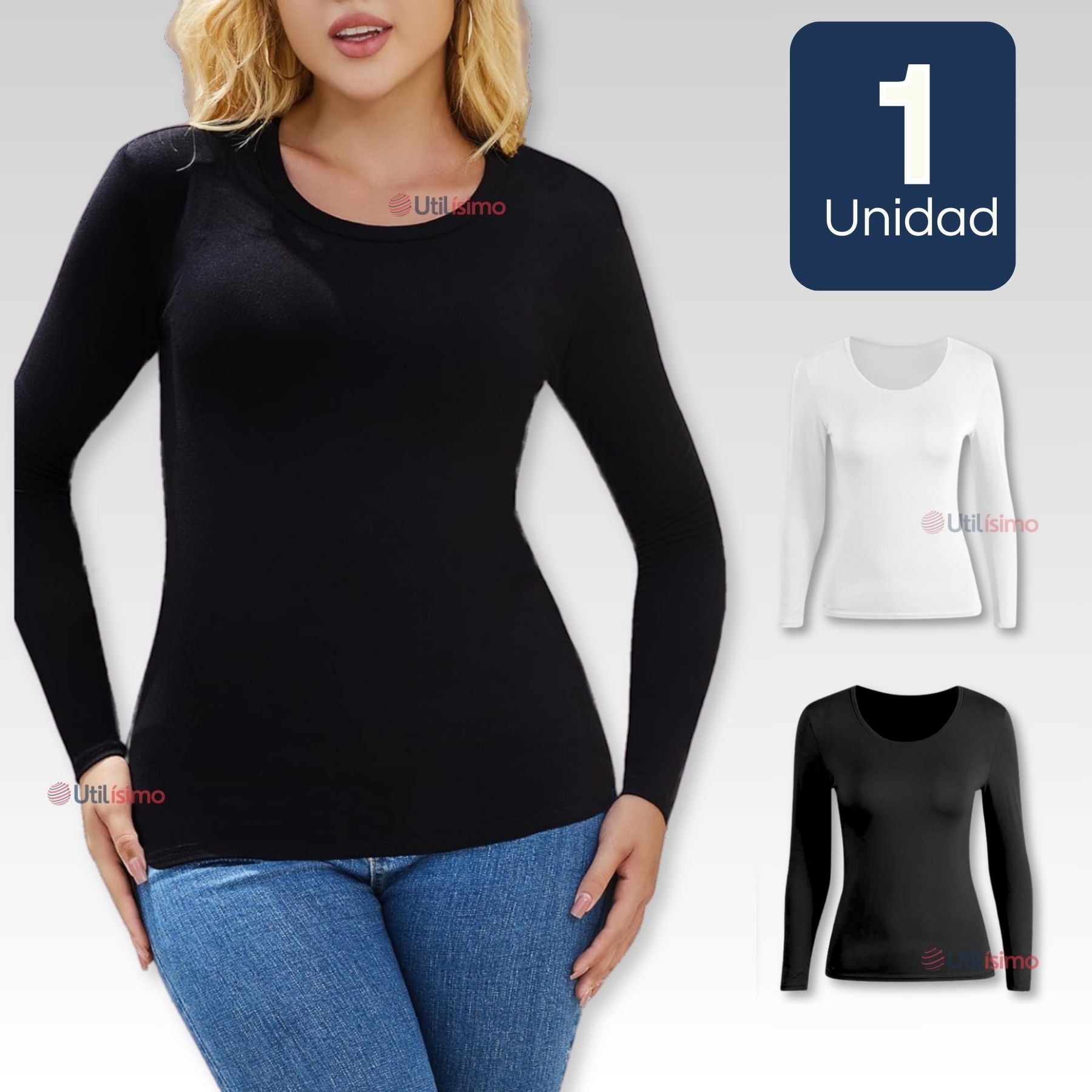 CAMISETAS MANGA LARGA BAMBÚ MUJER PRIMERA CAPA - 1