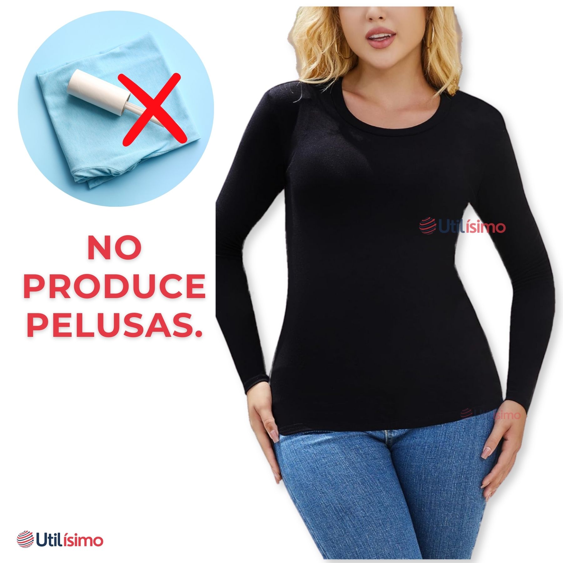 PACK 6 CAMISETAS MANGA LARGA BAMBÚ MUJER PRIMERA CAPA - 9