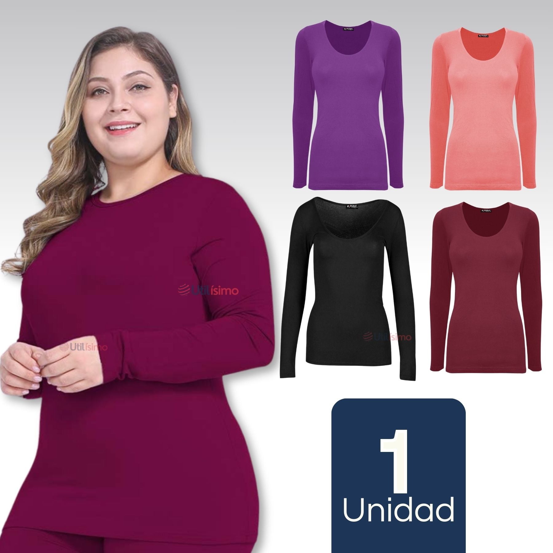 CAMISETA MANGA LARGA POLAR MUJER PRIMERA CAPA - 1