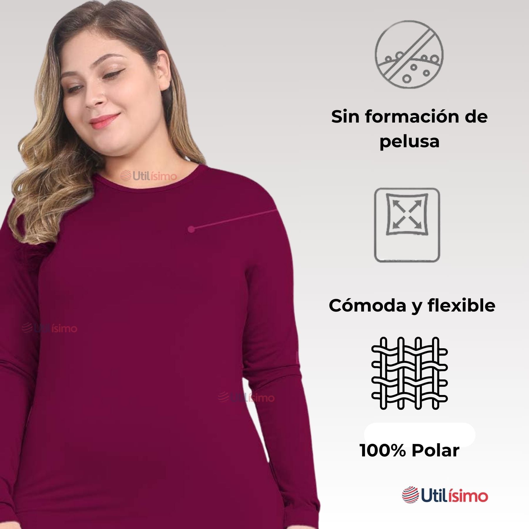 CAMISETA MANGA LARGA POLAR MUJER PRIMERA CAPA - 4