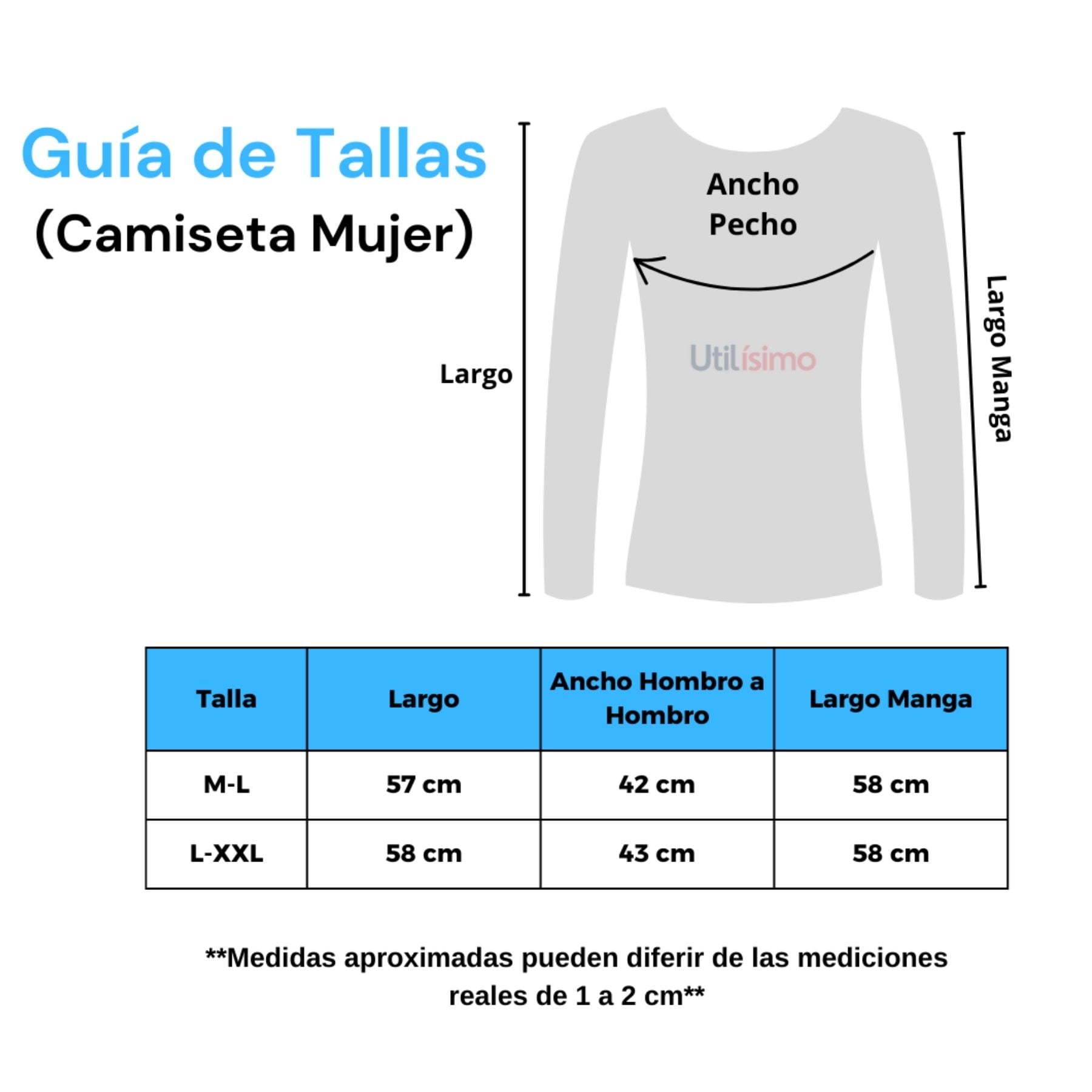 PACK 3 CAMISETA MUJER MANGA LARGA CUELLO RDONDO PRIMERA CAPA - 3
